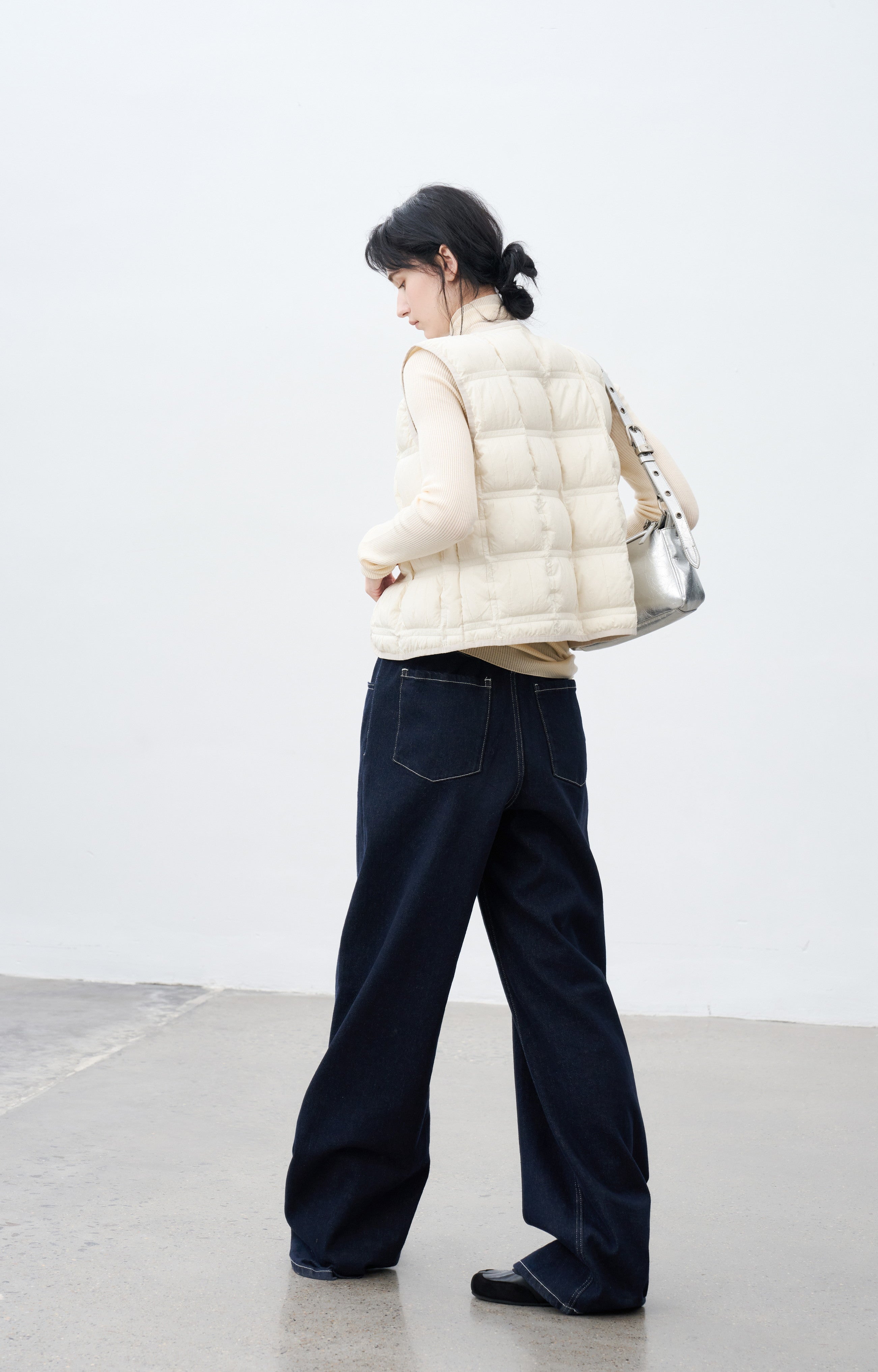 CONTRAST STITCH WIDE JEANS / コントラストステッチワイドジーンズ