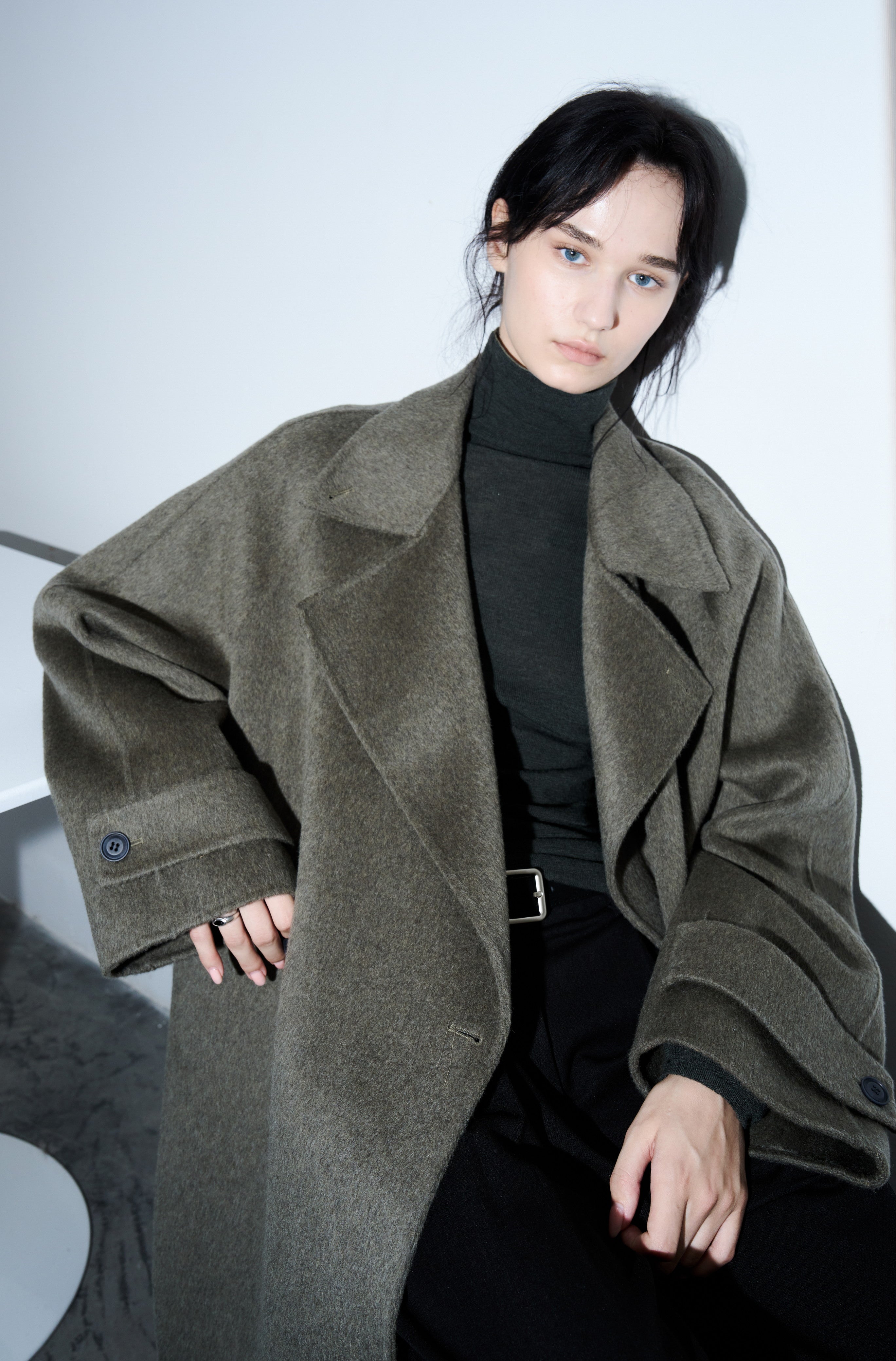 DEEP GREEN WOOL COAT / ディープグリーンウールコート