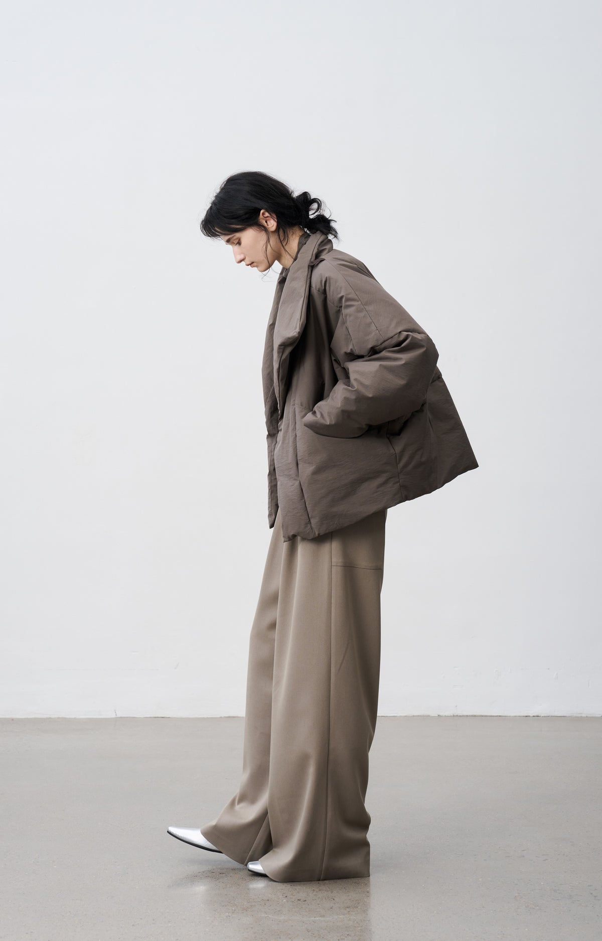 WRAP LAPEL DUSTY DOWN