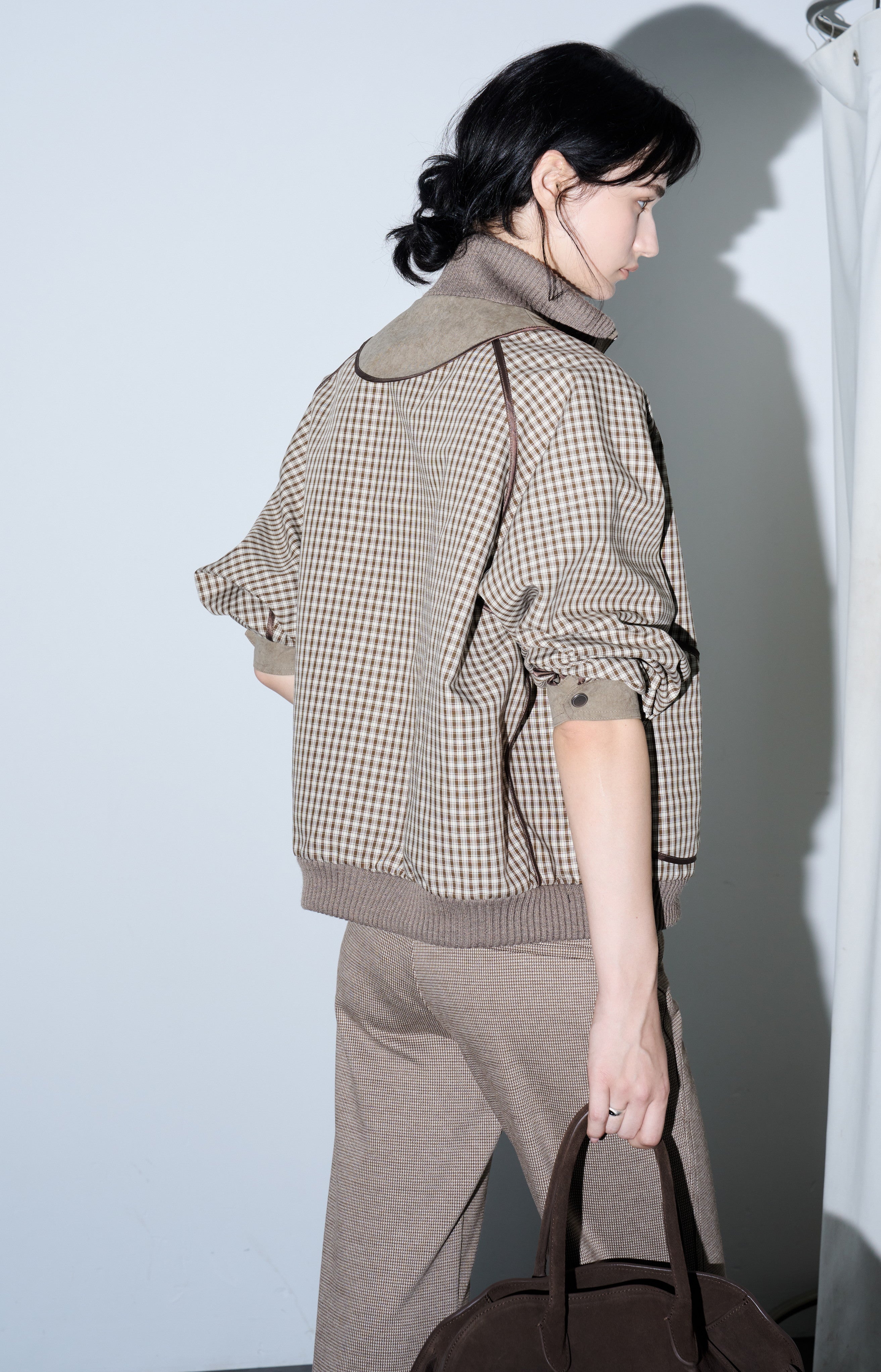 REVERSE PLAID DESIGN JACKET / 리버스 체크 디자인 재킷