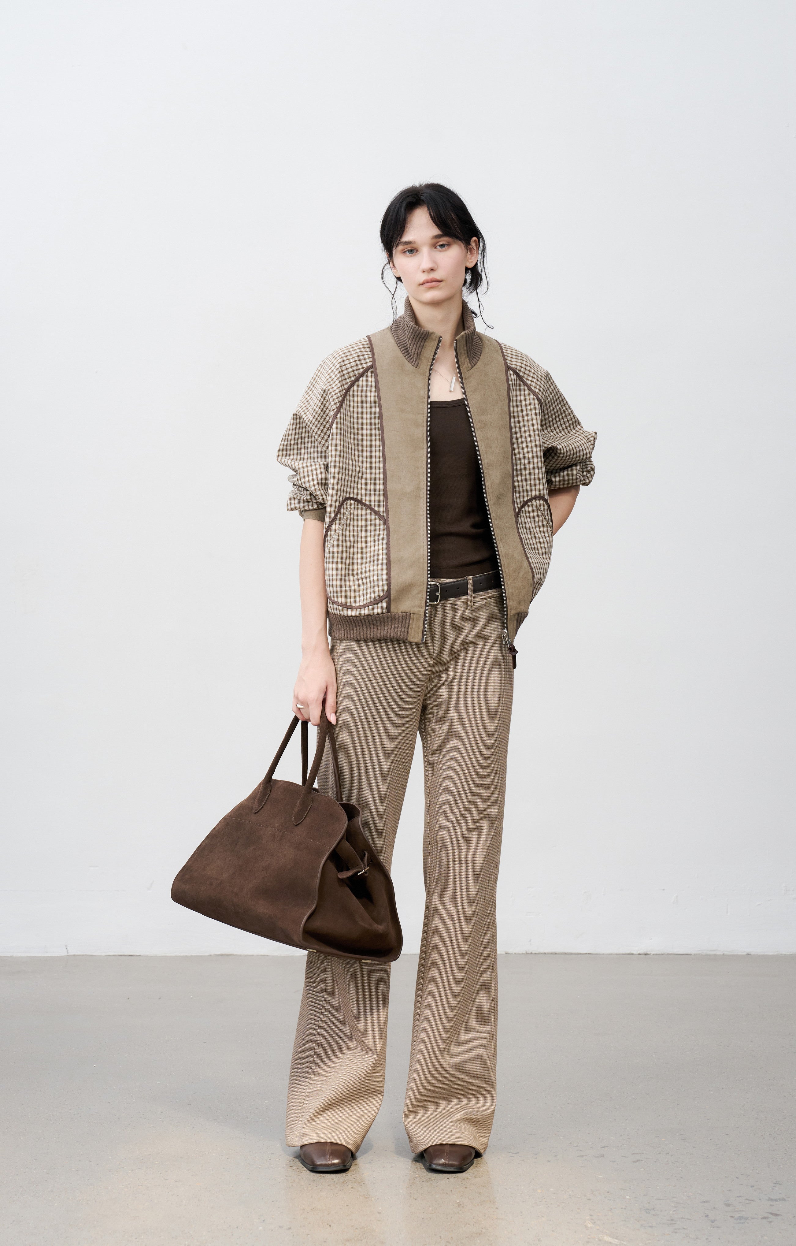 REVERSE PLAID DESIGN JACKET / 리버스 체크 디자인 재킷