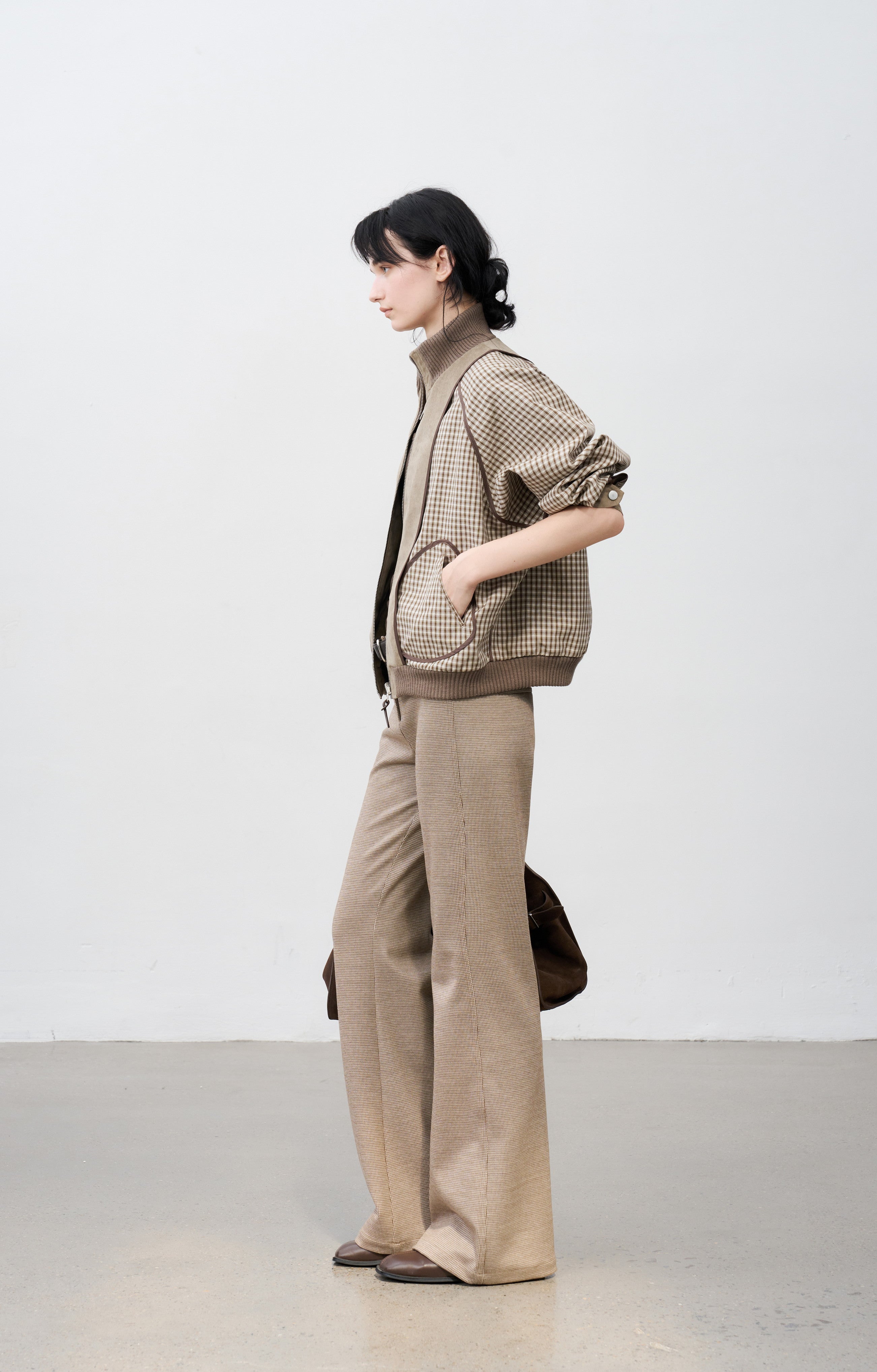 REVERSE PLAID DESIGN JACKET / 리버스 체크 디자인 재킷