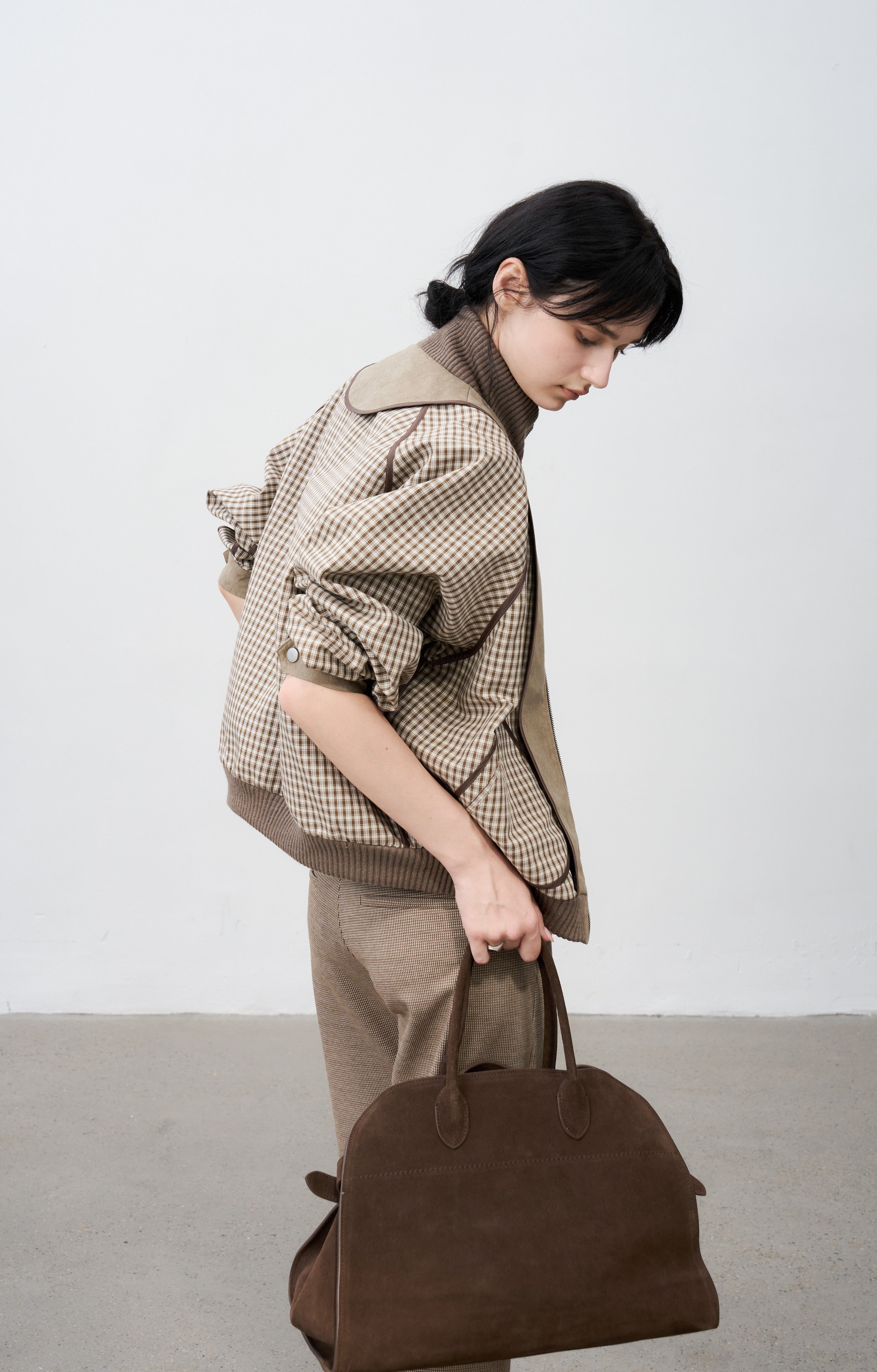 REVERSE PLAID DESIGN JACKET / 리버스 체크 디자인 재킷