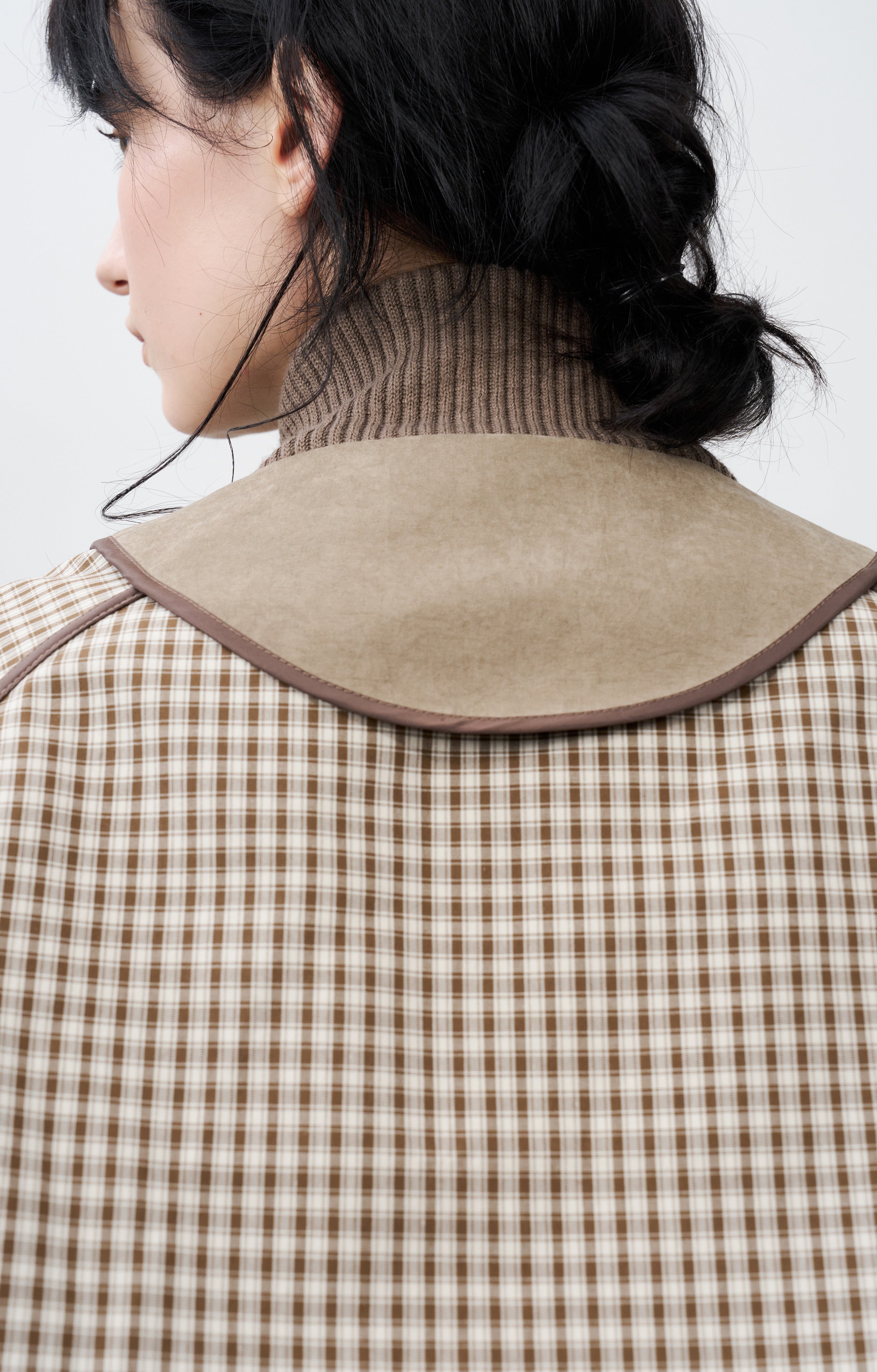 REVERSE PLAID DESIGN JACKET / 리버스 체크 디자인 재킷