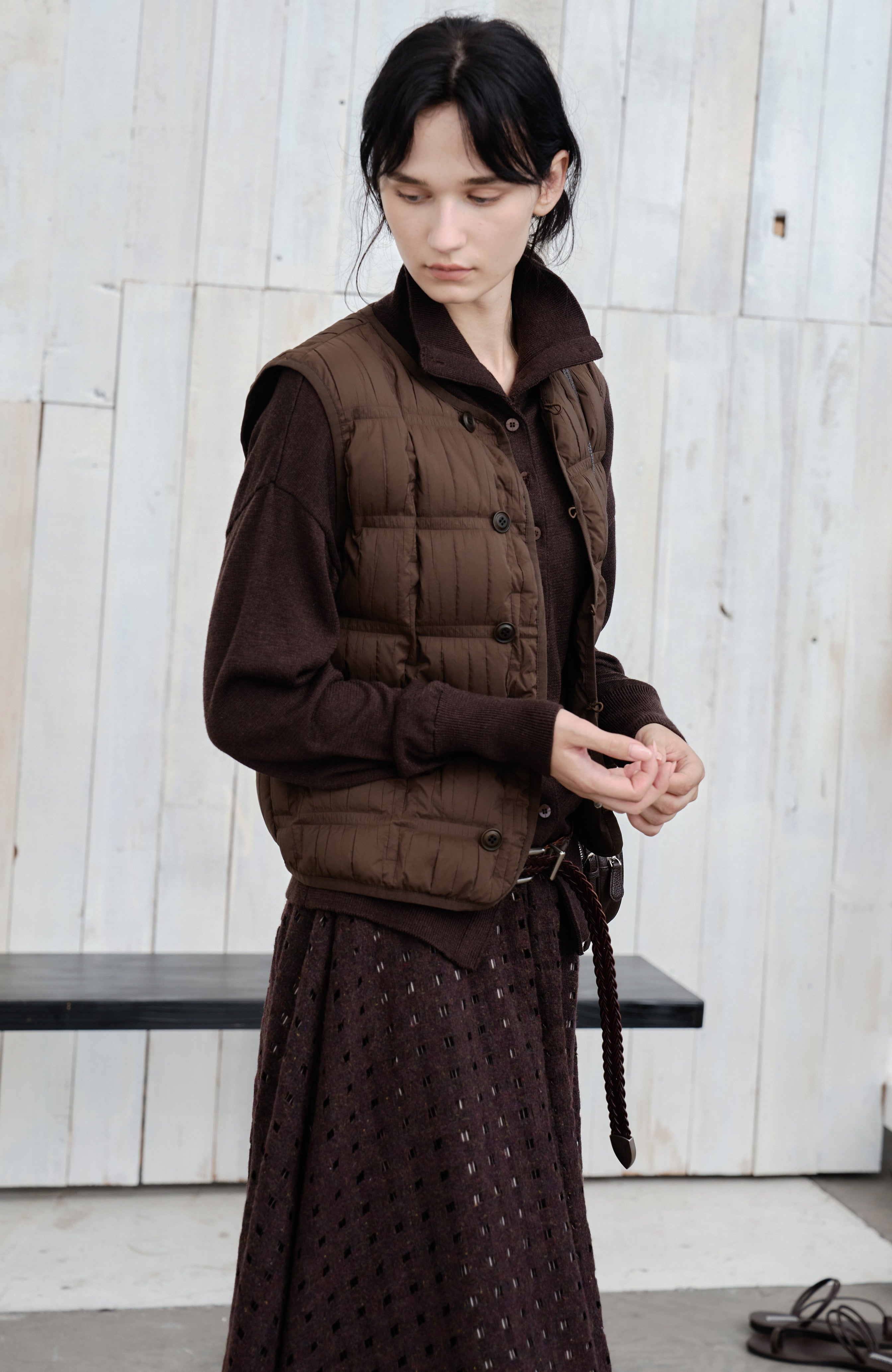 WRINKLE BLOCK DOWN VEST / リンクルブロックダウンベスト