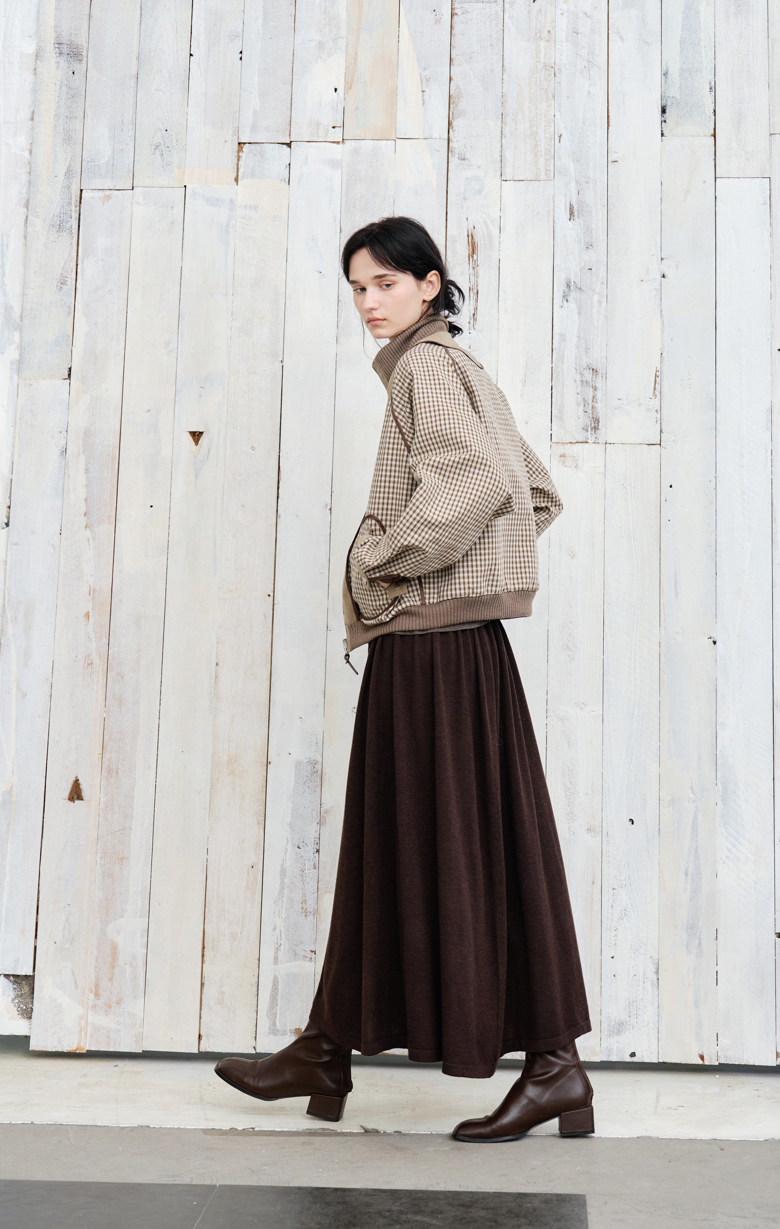 REVERSE PLAID DESIGN JACKET / 리버스 체크 디자인 재킷