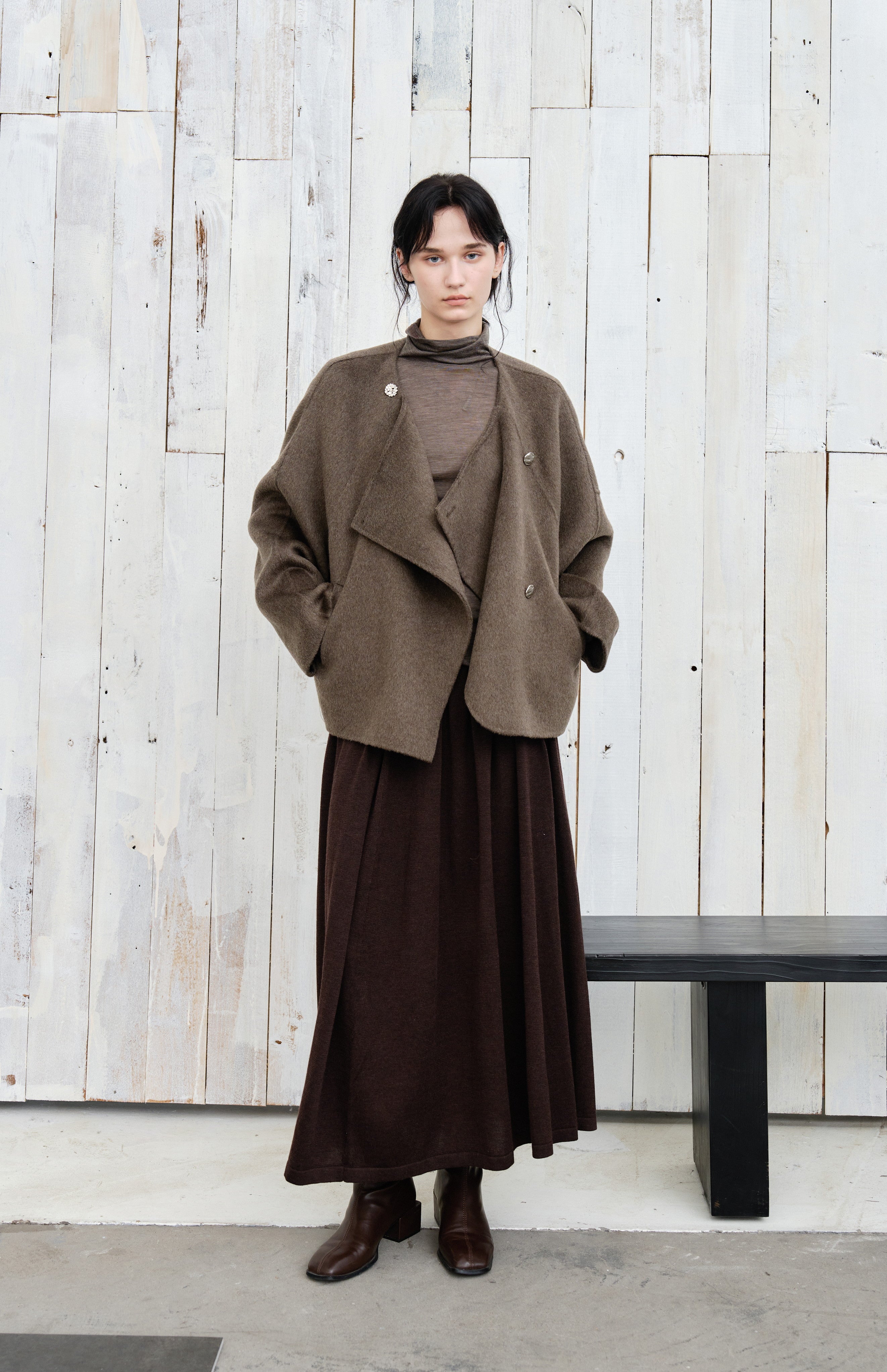 ASSORTED BUTTON WOOL COAT