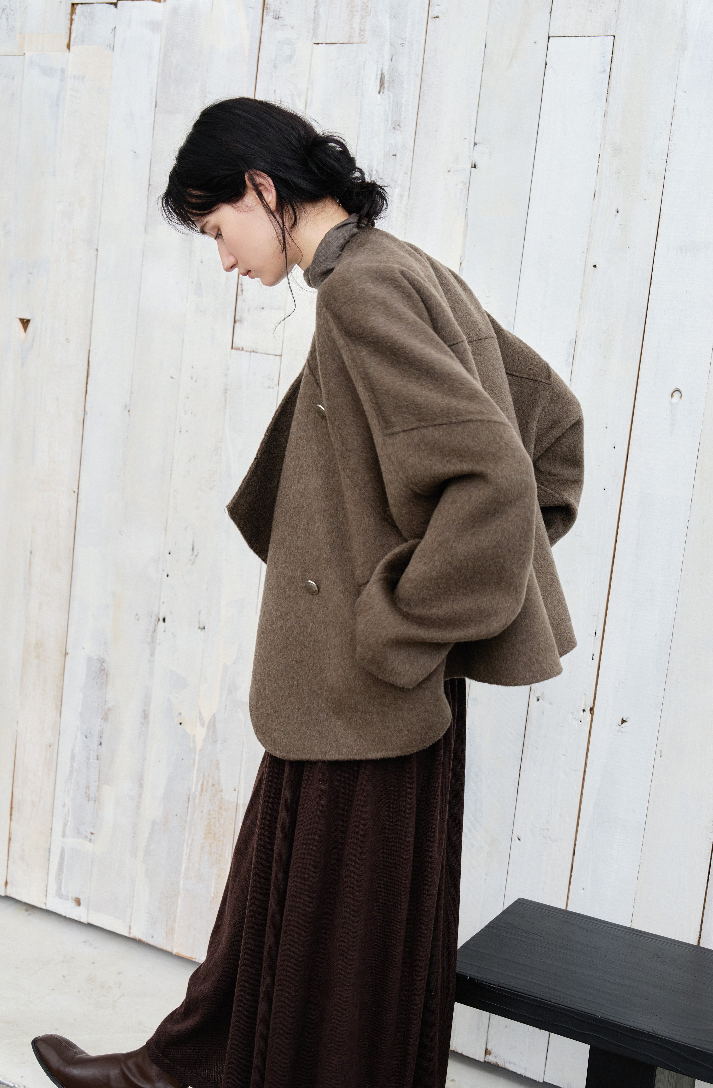 ASSORTED BUTTON WOOL COAT / アソーテッドボタンウールコート