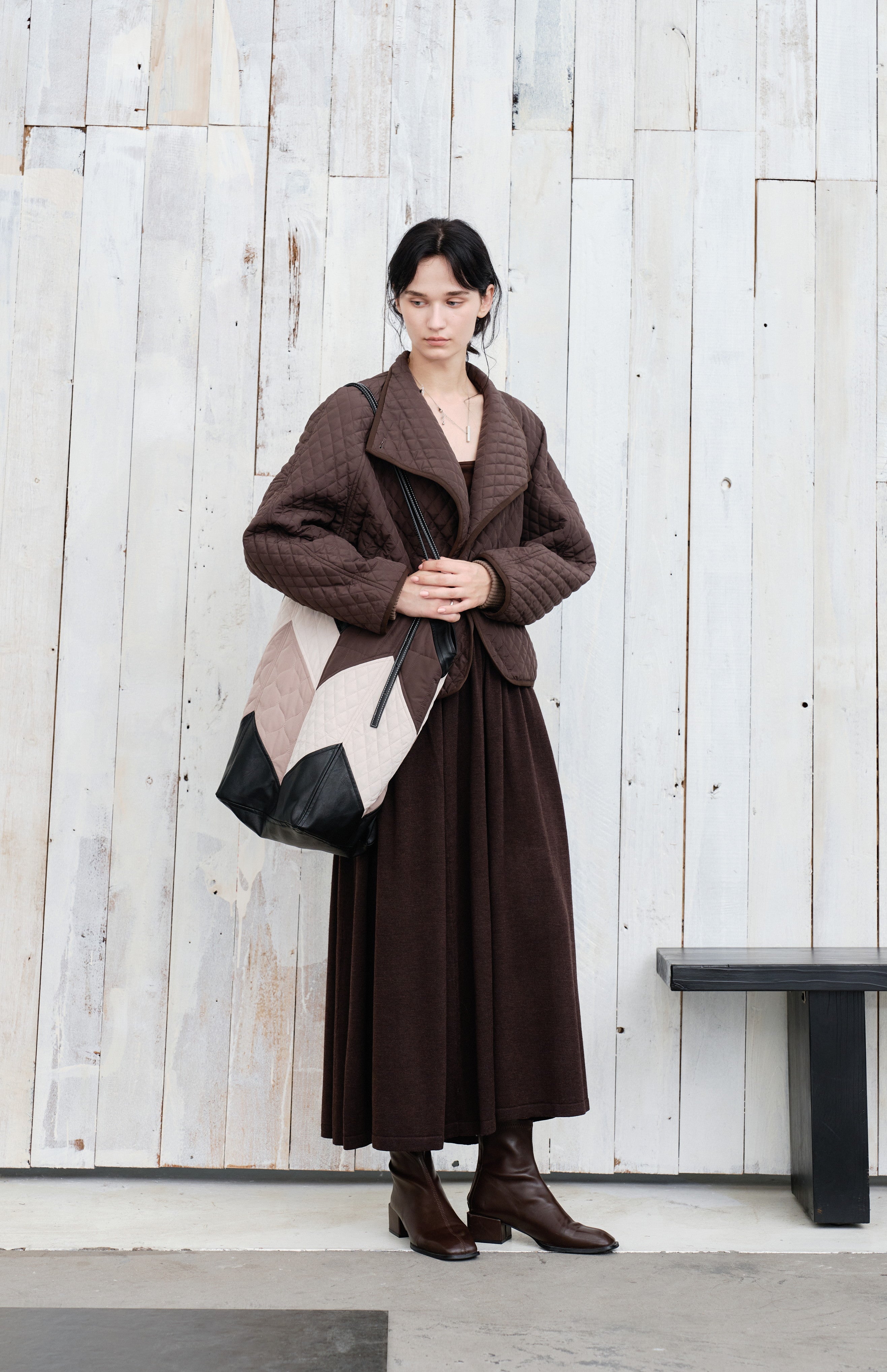 PATCHWORK COLOR QUILTED BAG