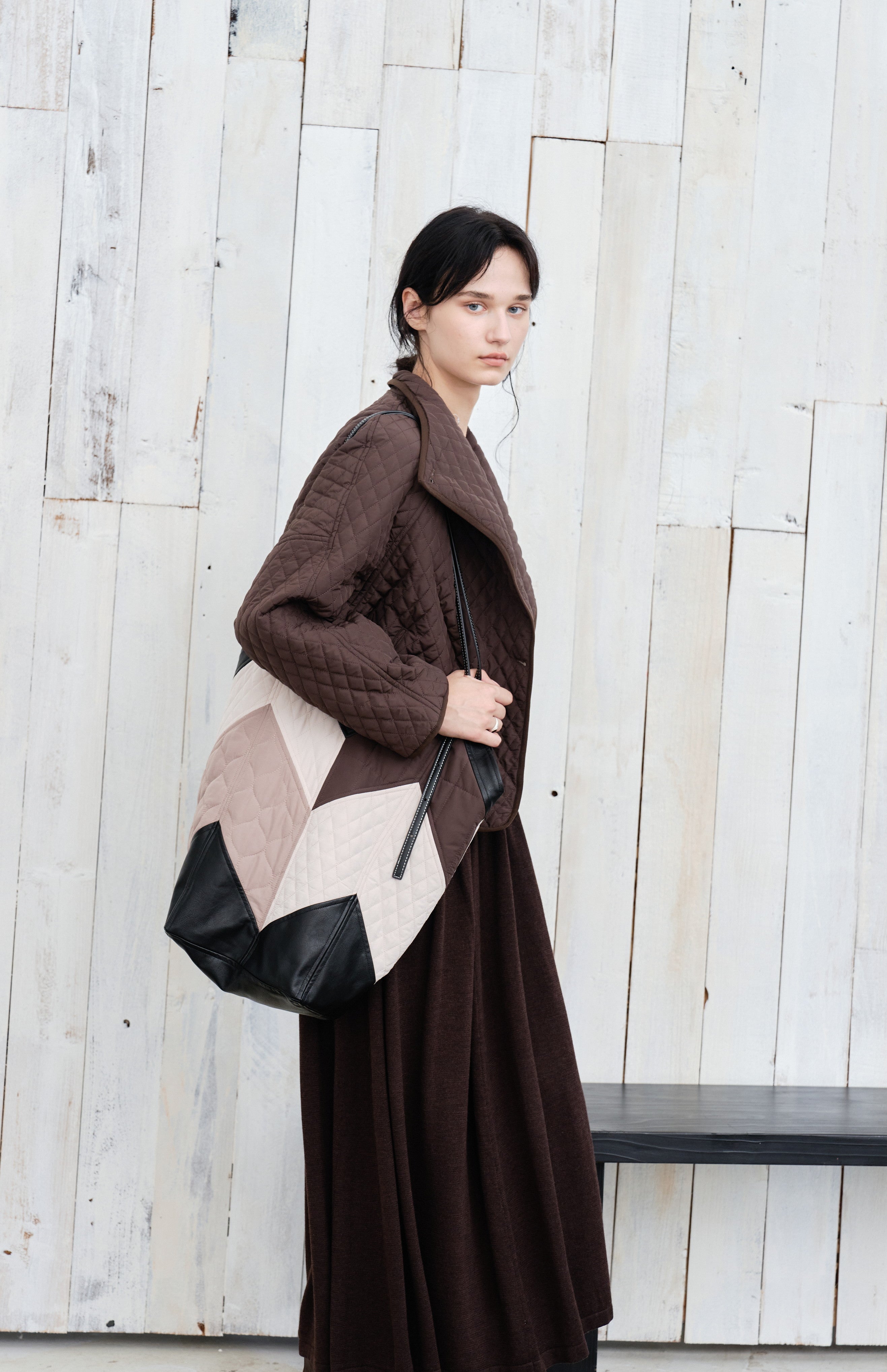 EDGE LAPEL QUILTED JACKET