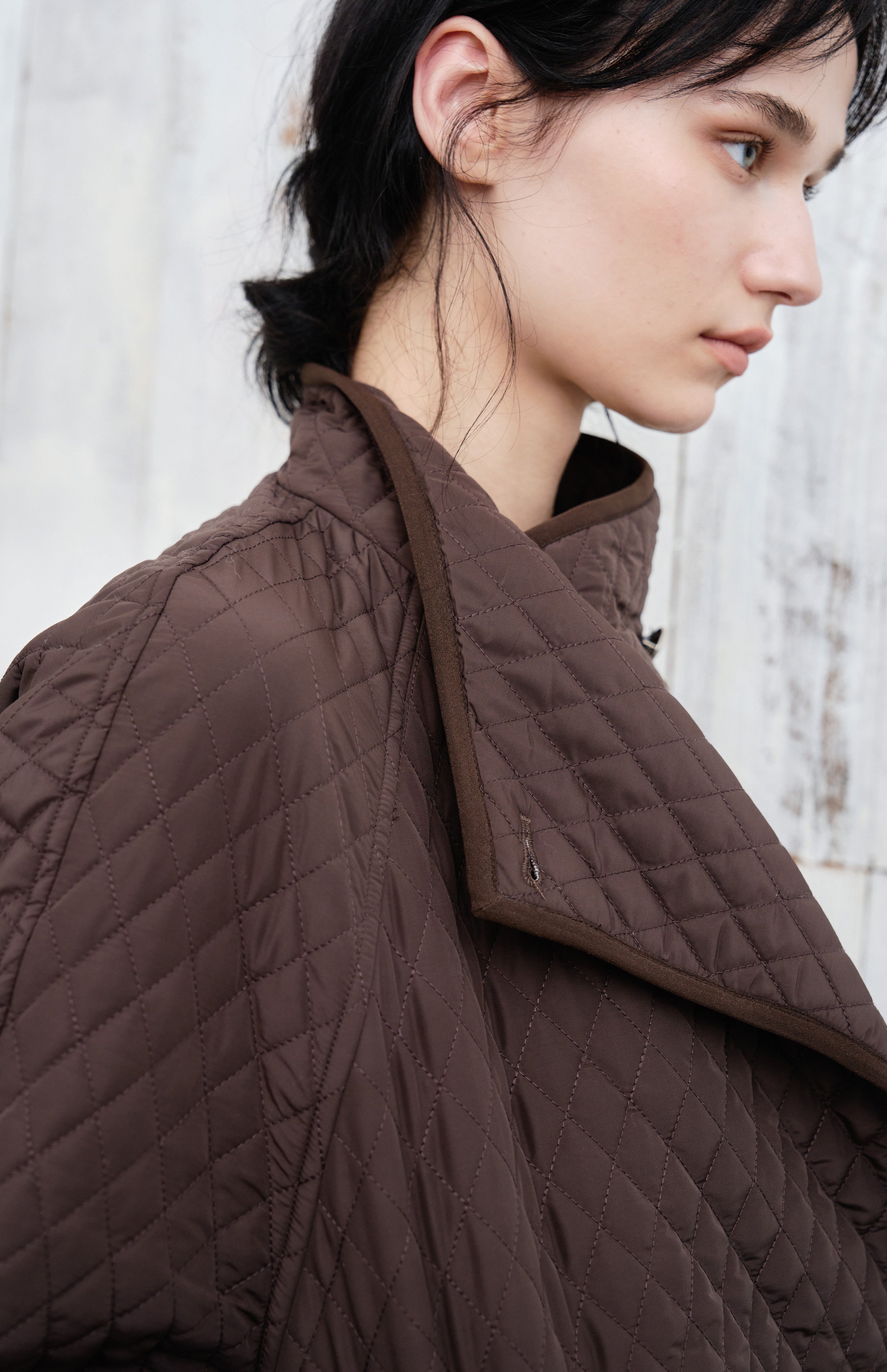 EDGE LAPEL QUILTED JACKET