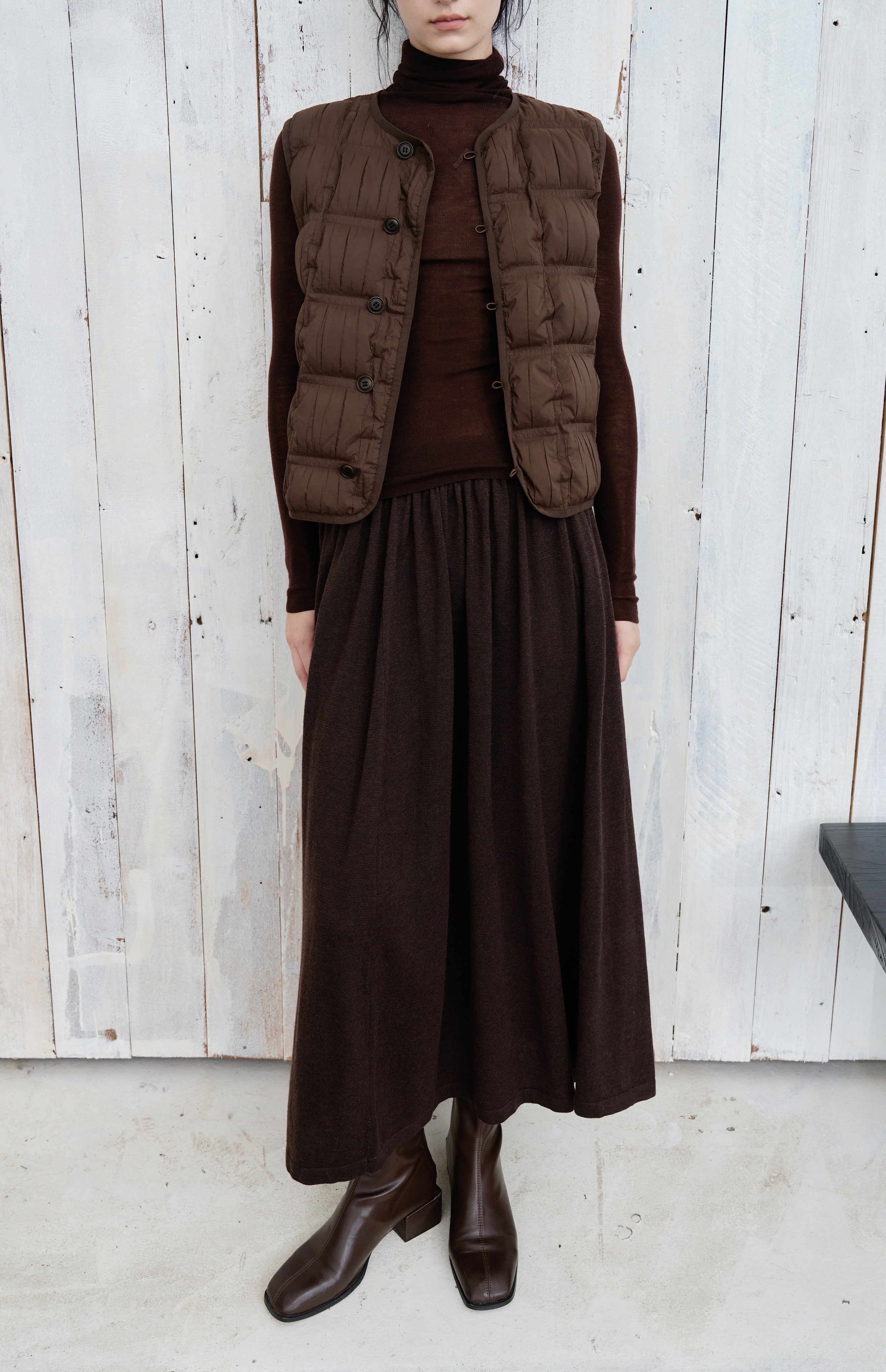 SOFT PLEATED DRAPE SKIRT