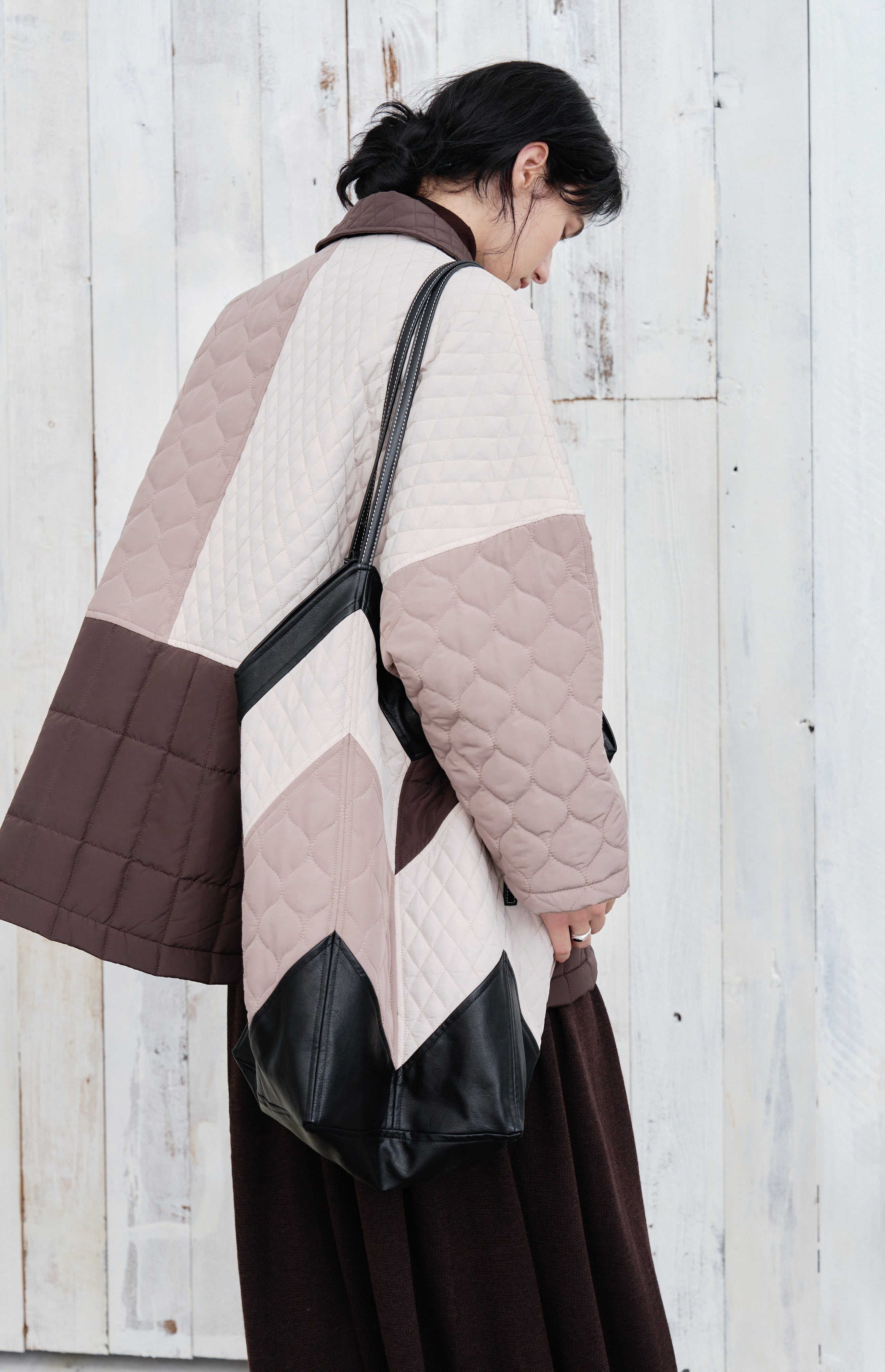 PATCHWORK COLOR QUILTED JACKET