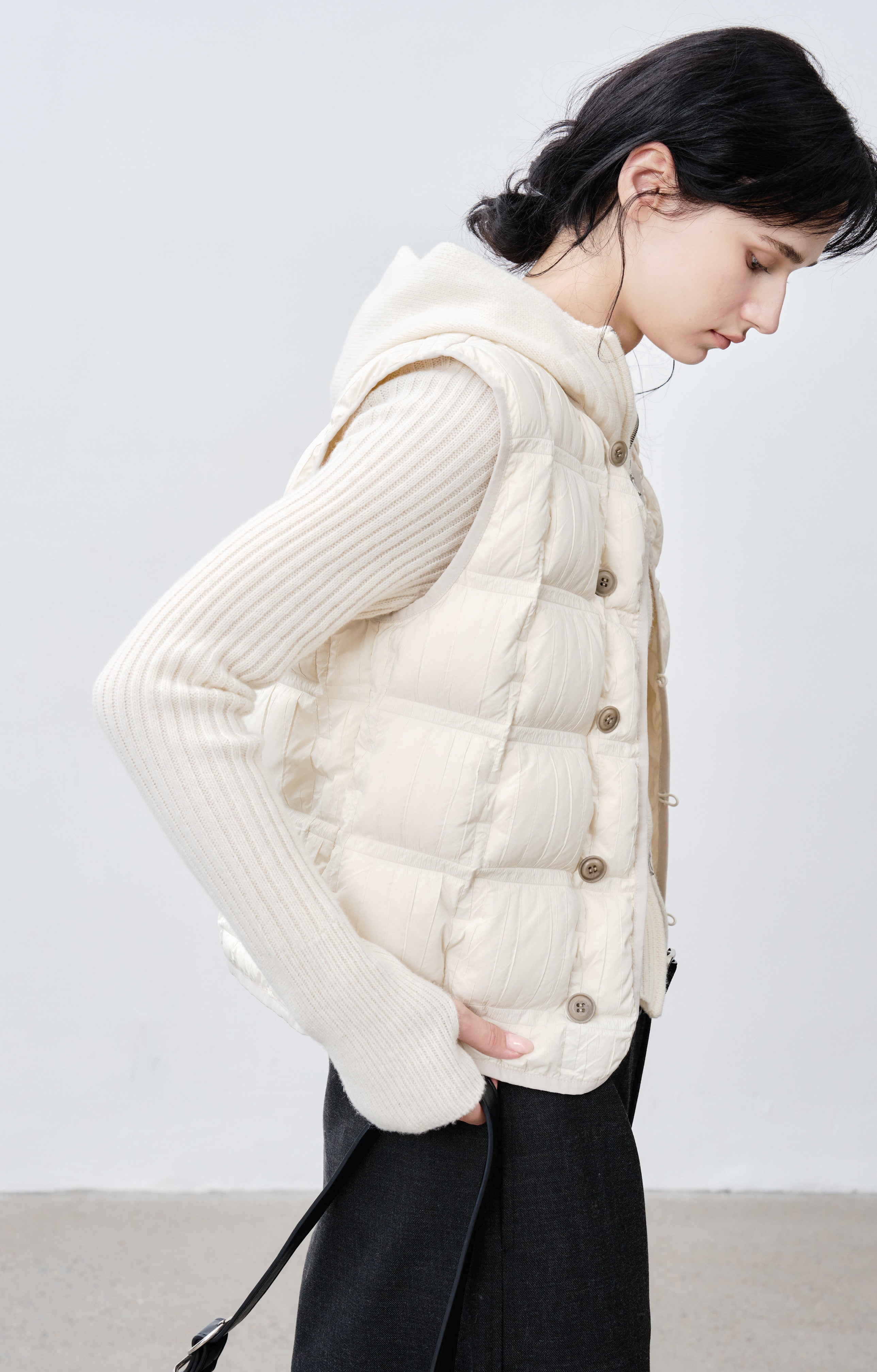 WRINKLE BLOCK DOWN VEST / リンクルブロックダウンベスト