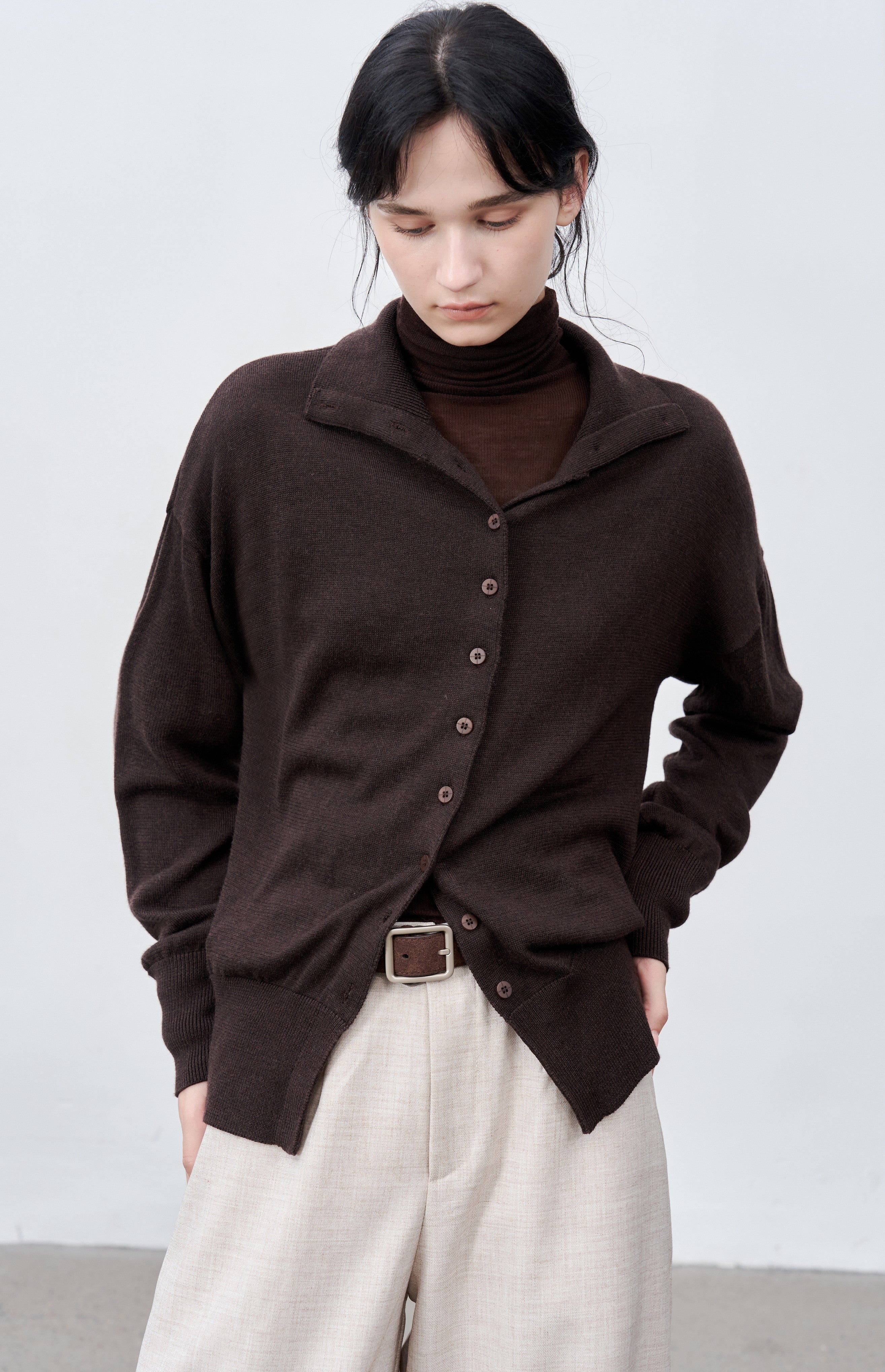SOFT FIT TURTLE CARDIGAN / ソフトフィットタートルカーディガン