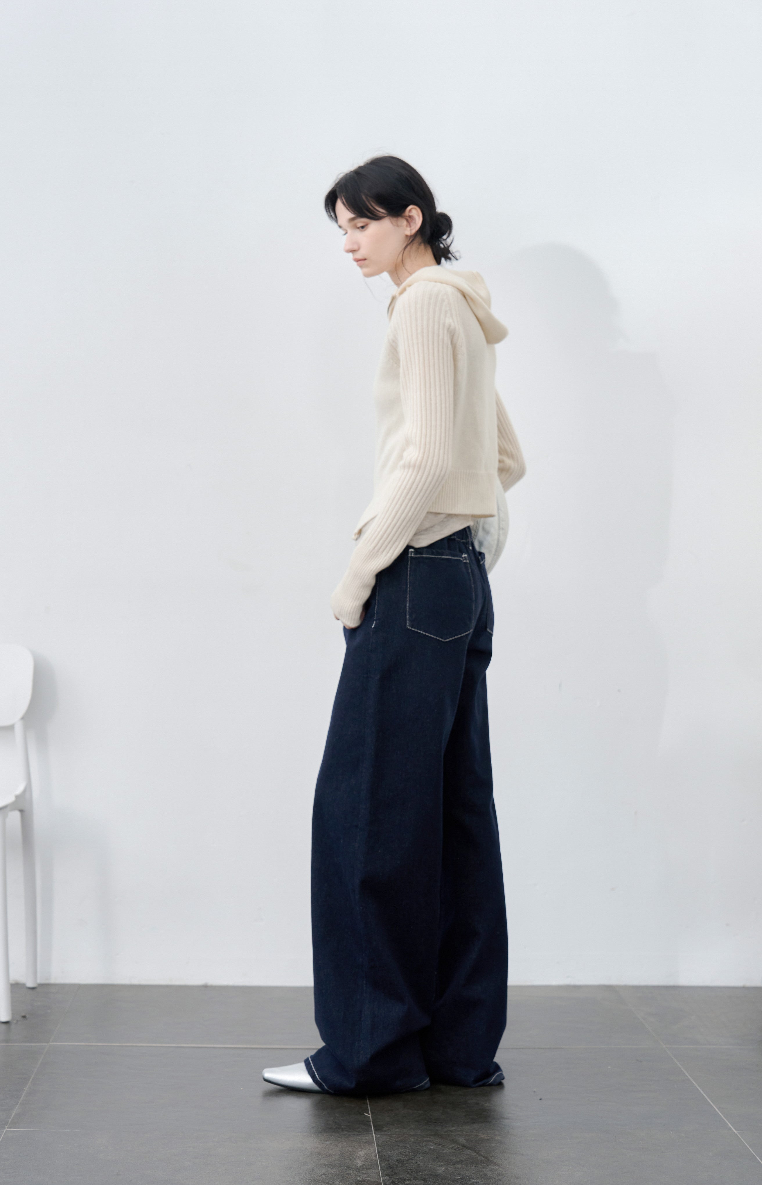 CONTRAST STITCH WIDE JEANS / コントラストステッチワイドジーンズ