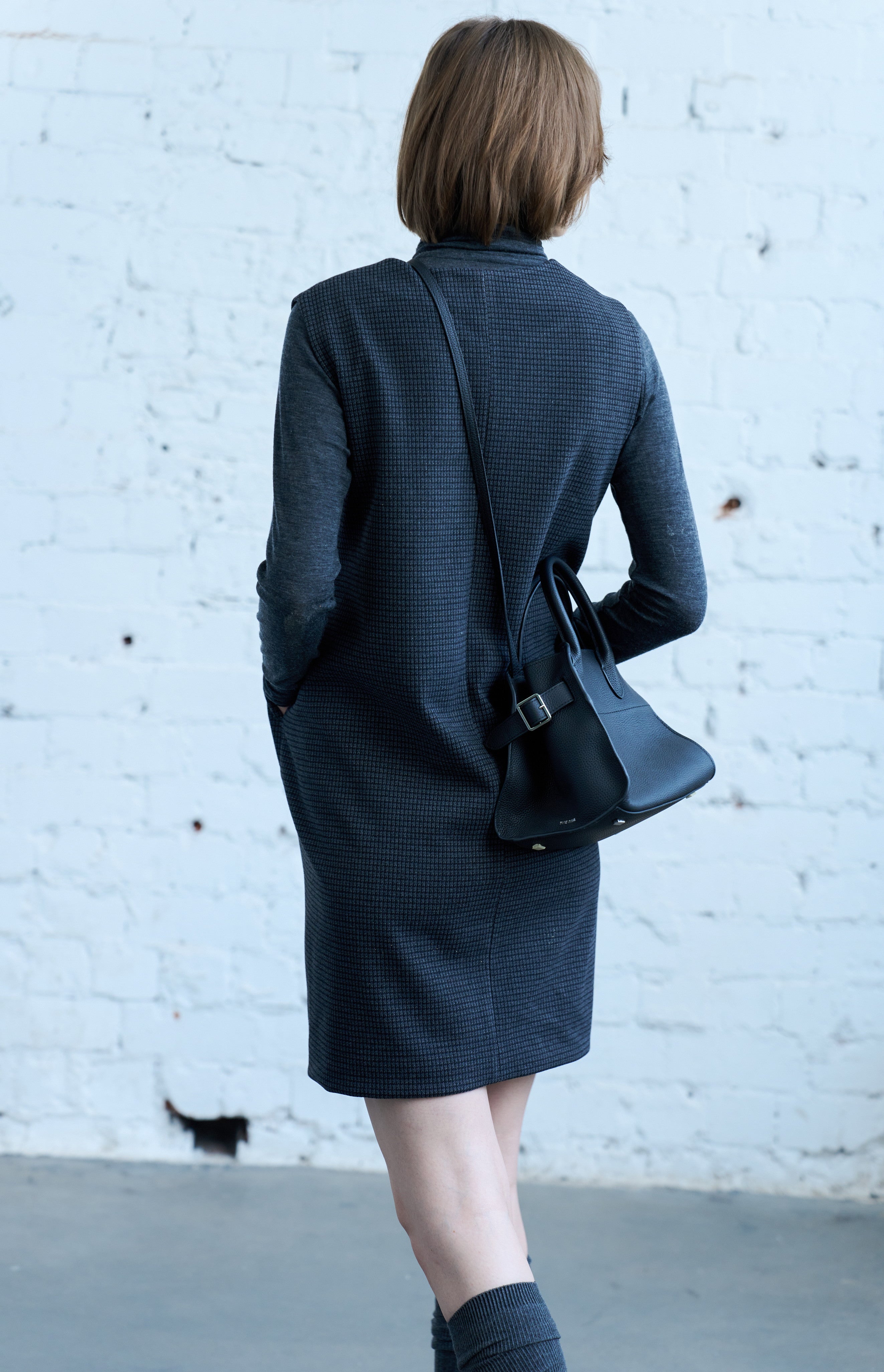 PLAID VEST MINI DRESS