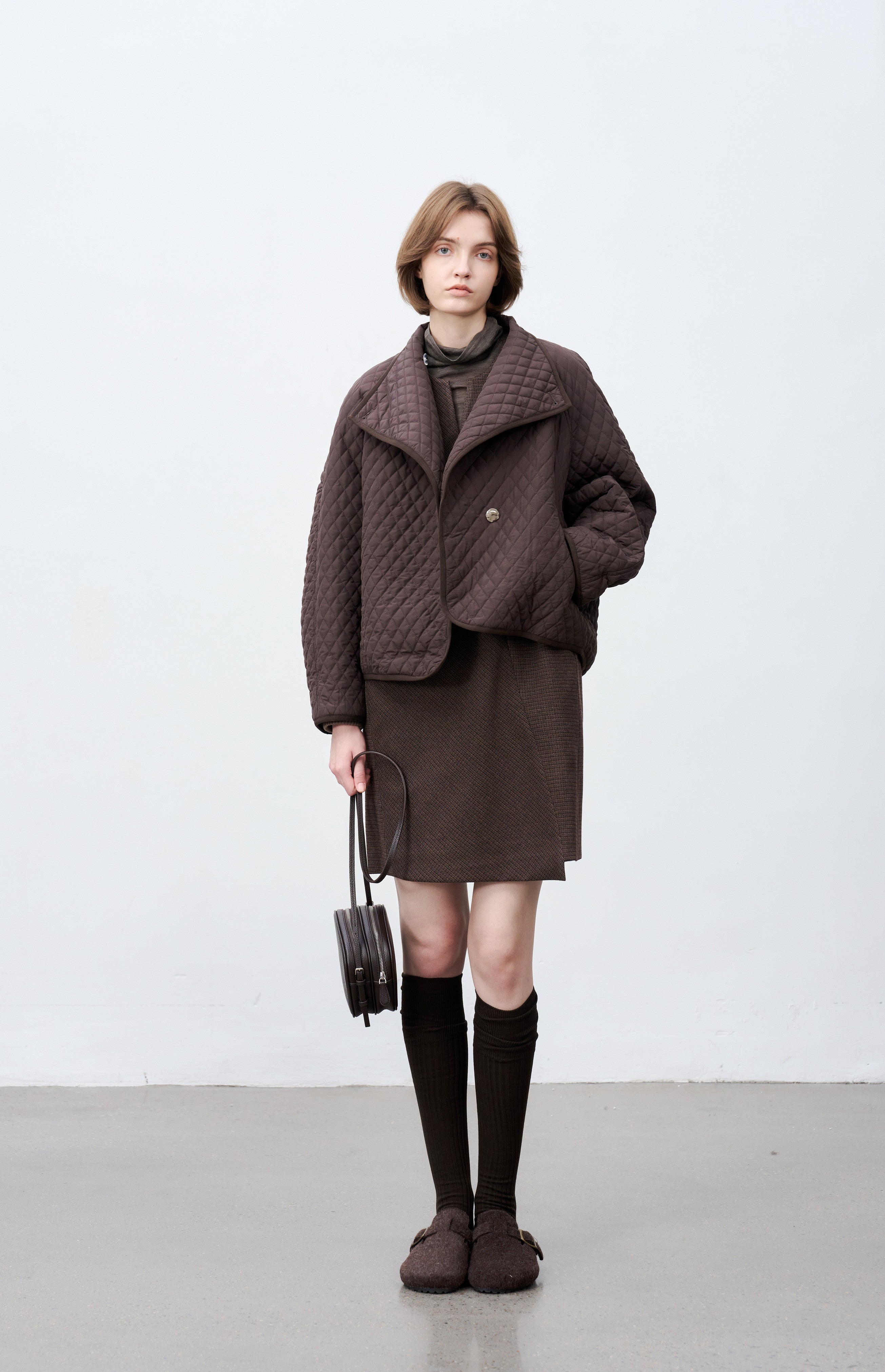 PLAID VEST MINI DRESS