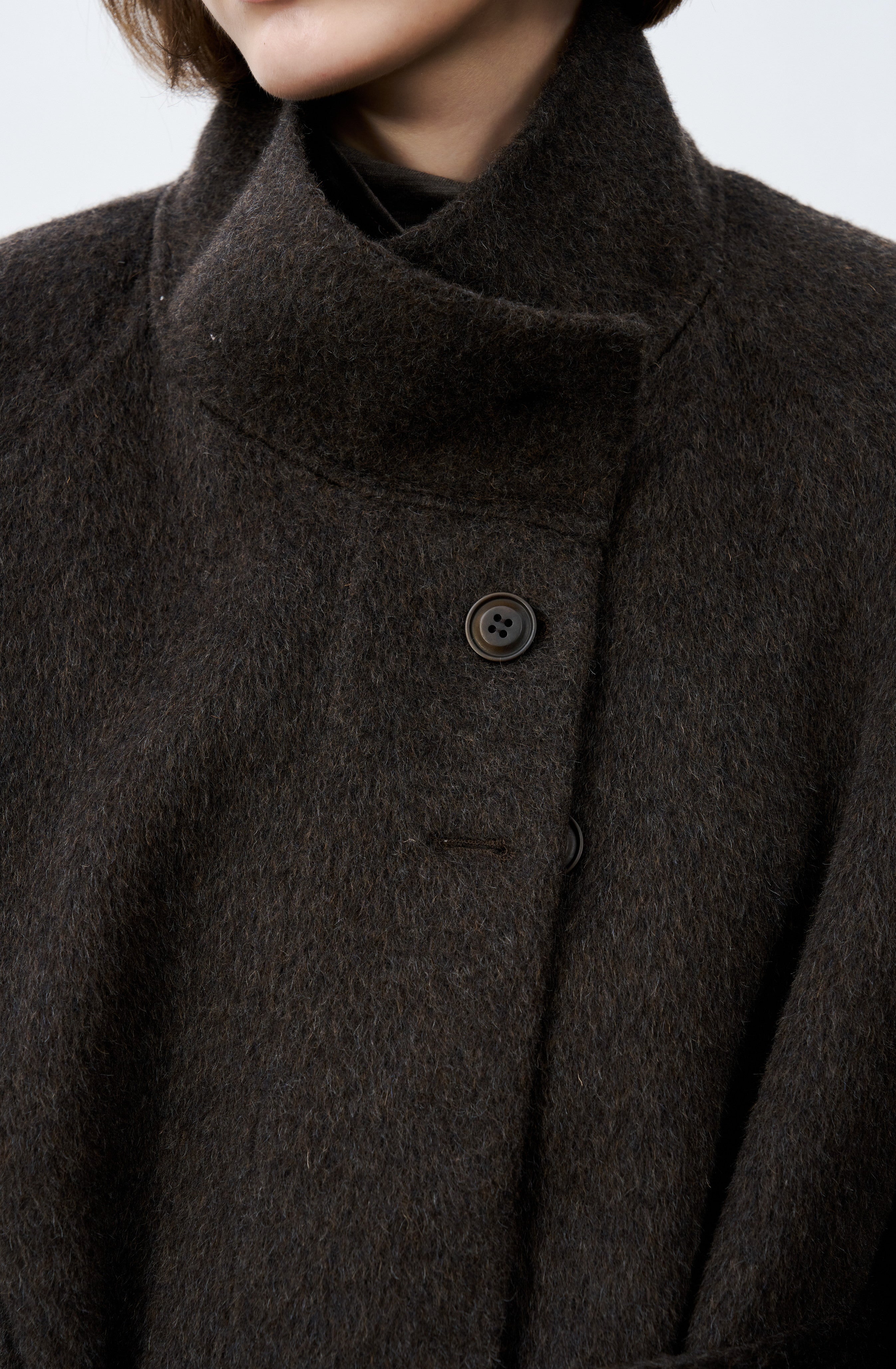 FEATHER WOOL MIDI COAT / フェザーウールミドルコート