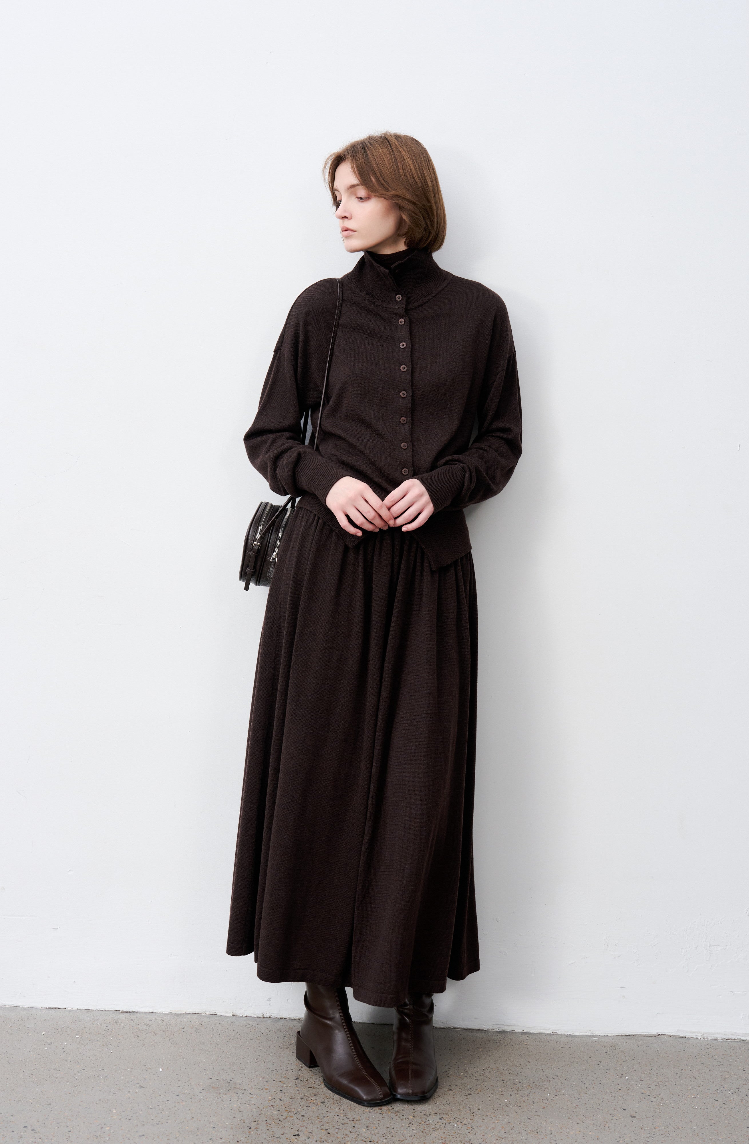 SOFT PLEATED DRAPE SKIRT