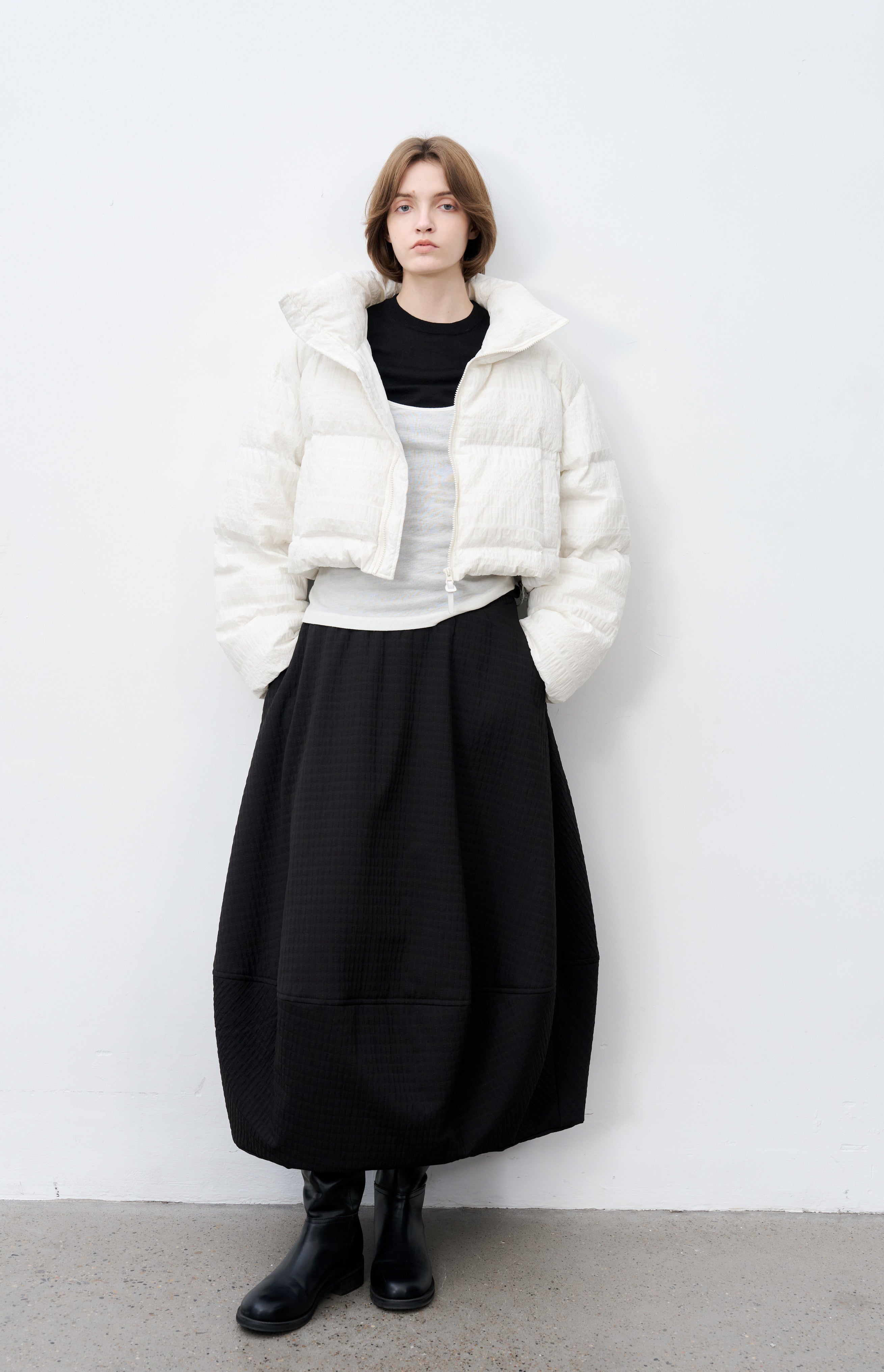 SNOW PATTERN WHITE DOWN