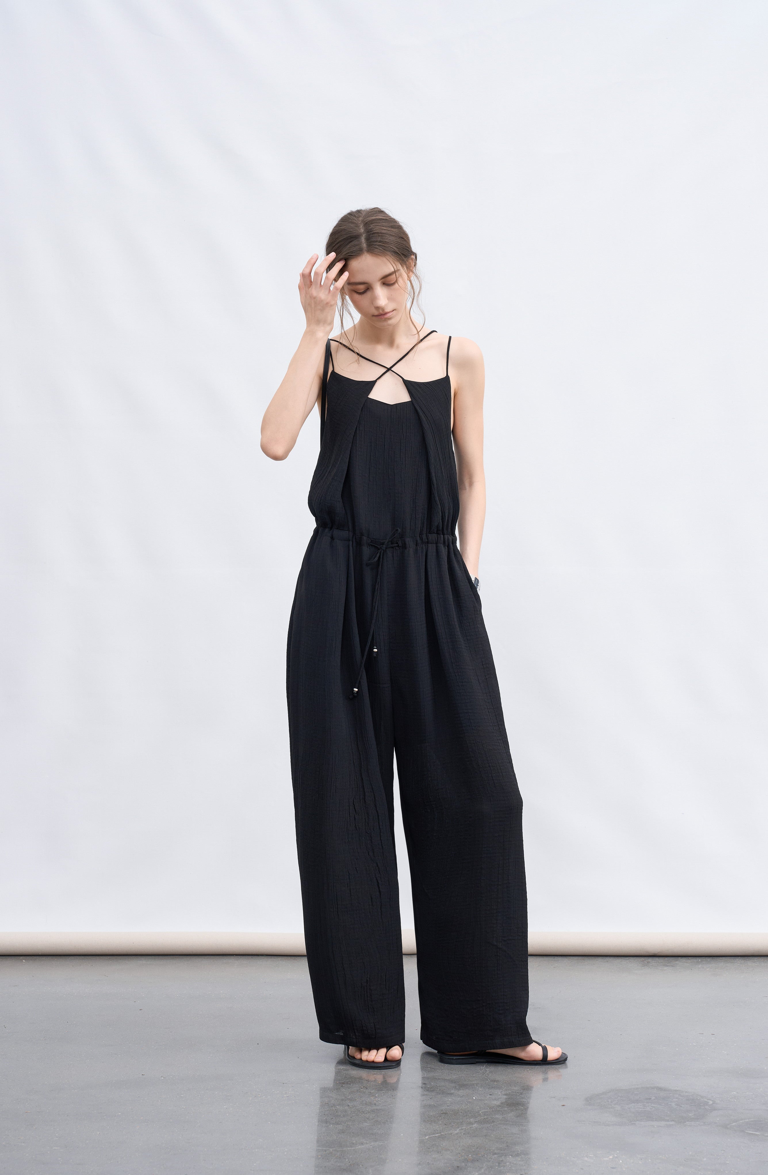 FLOW DRAPE CAMI SALOPETTE / フロードレープキャミサロペット