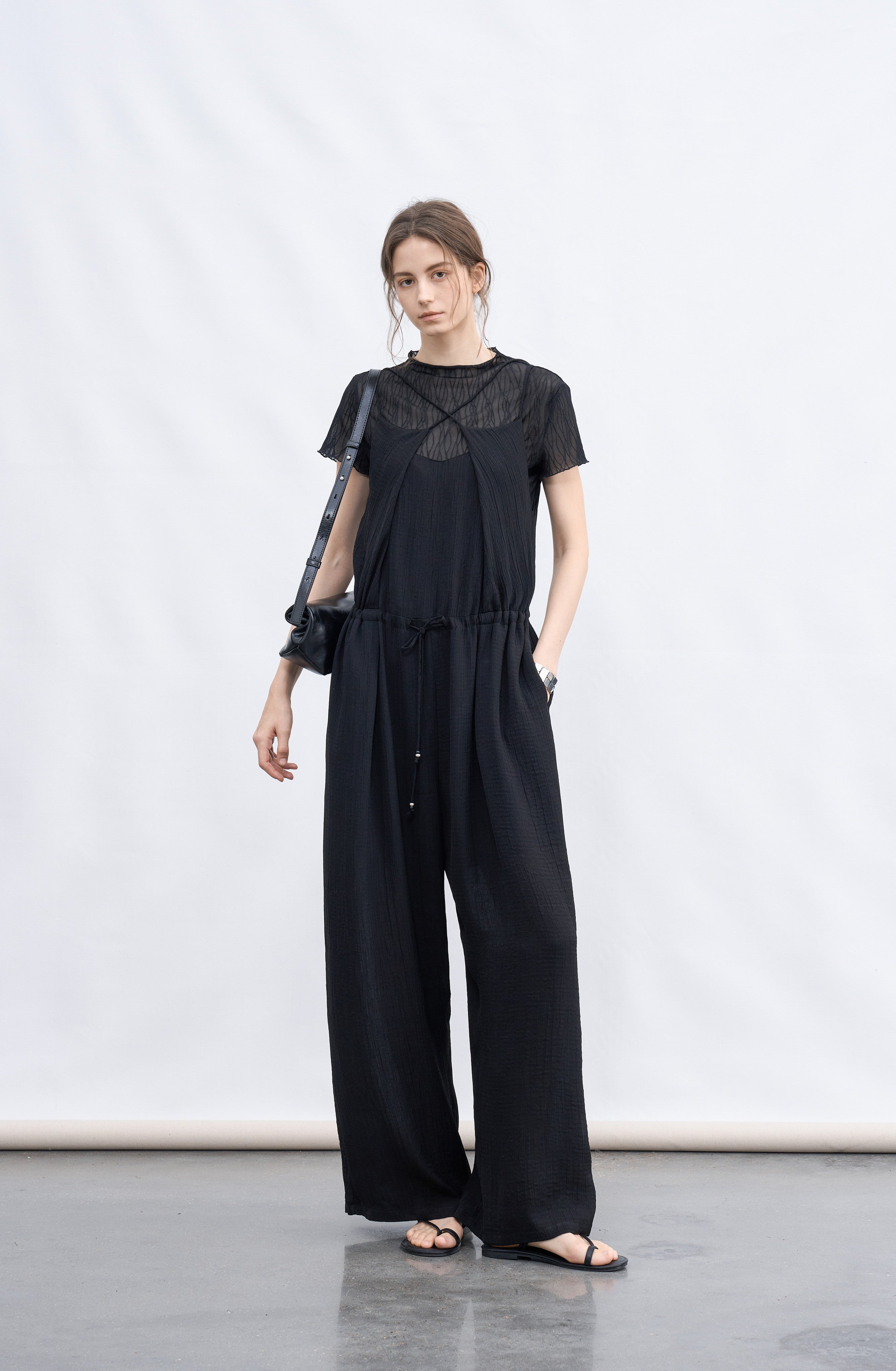 WAVE JACQUARD SHEER TEE / ウェーブジャカードシアーティー