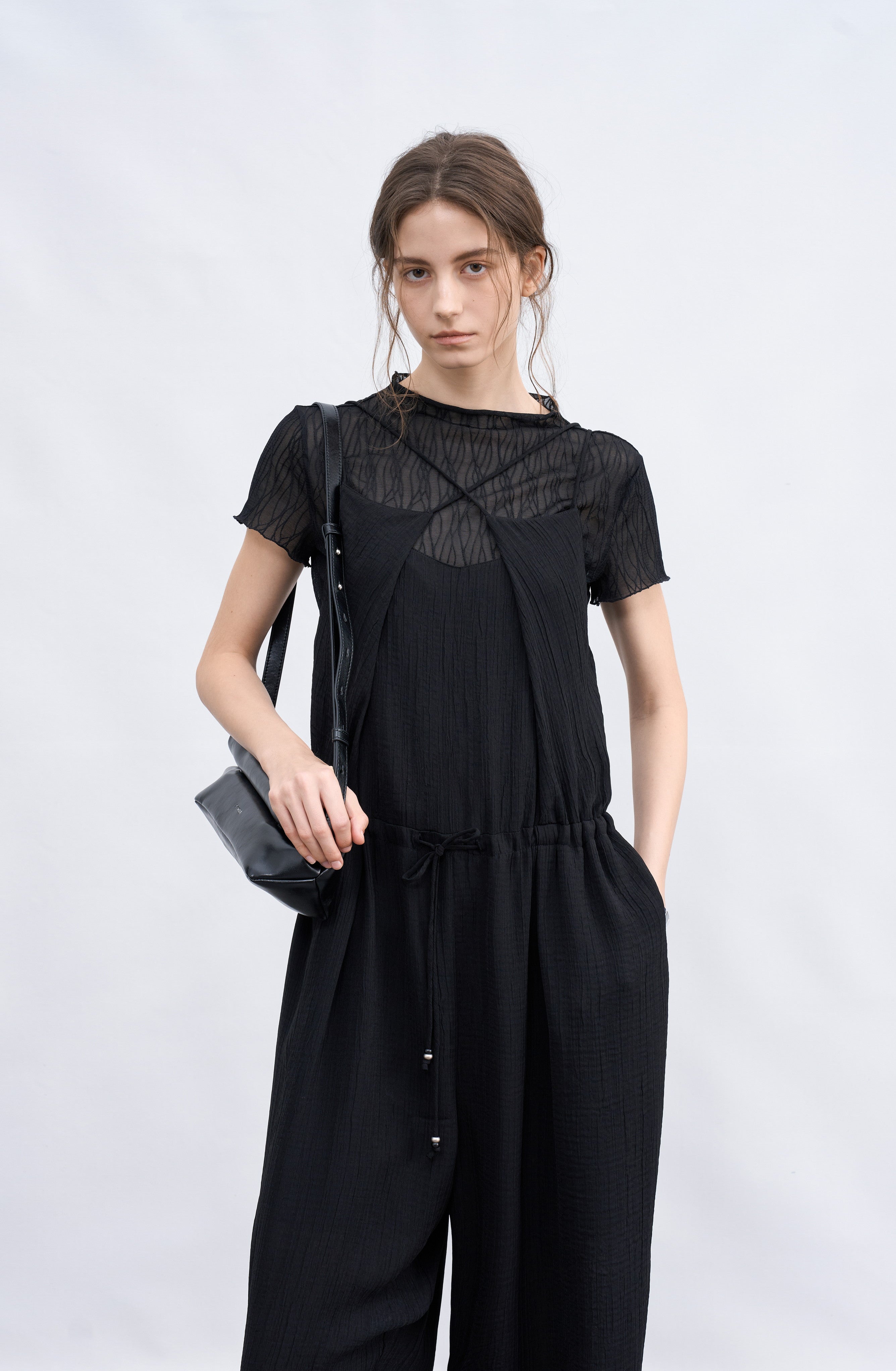 FLOW DRAPE CAMI SALOPETTE / フロードレープキャミサロペット