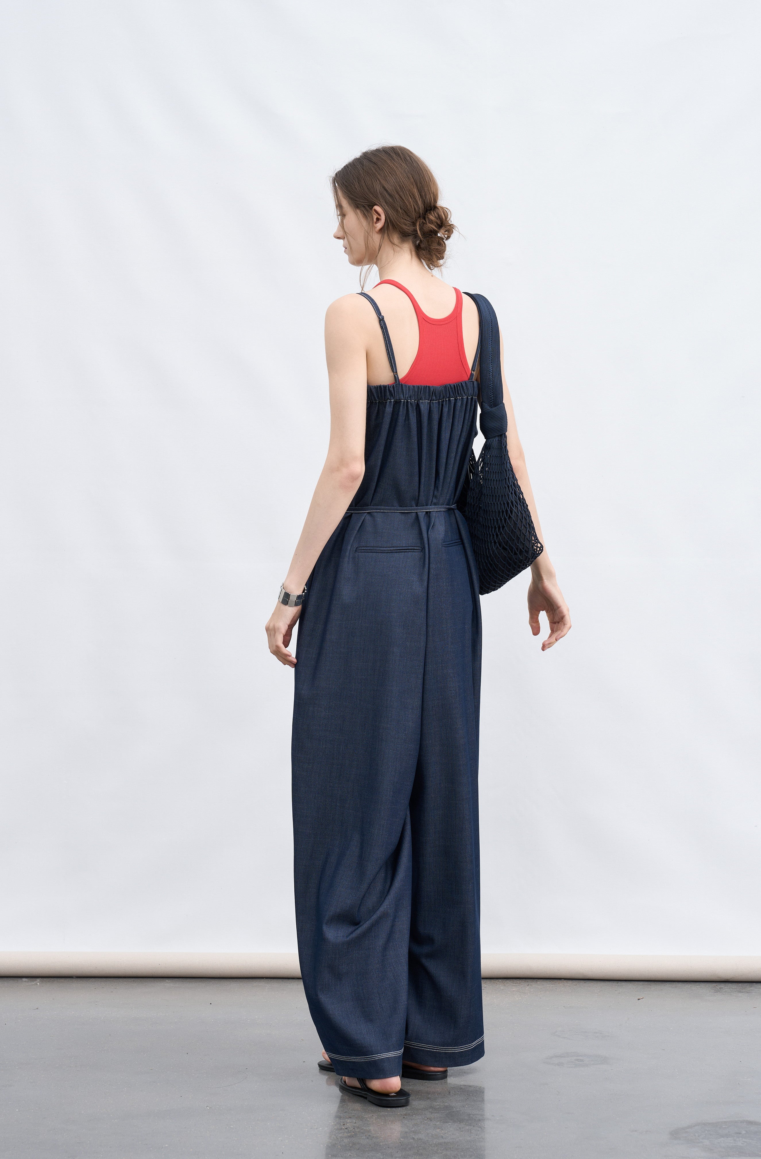 AIRY STITCH DENIM OVERALLS / 에어리 스티치 데님 오버롤