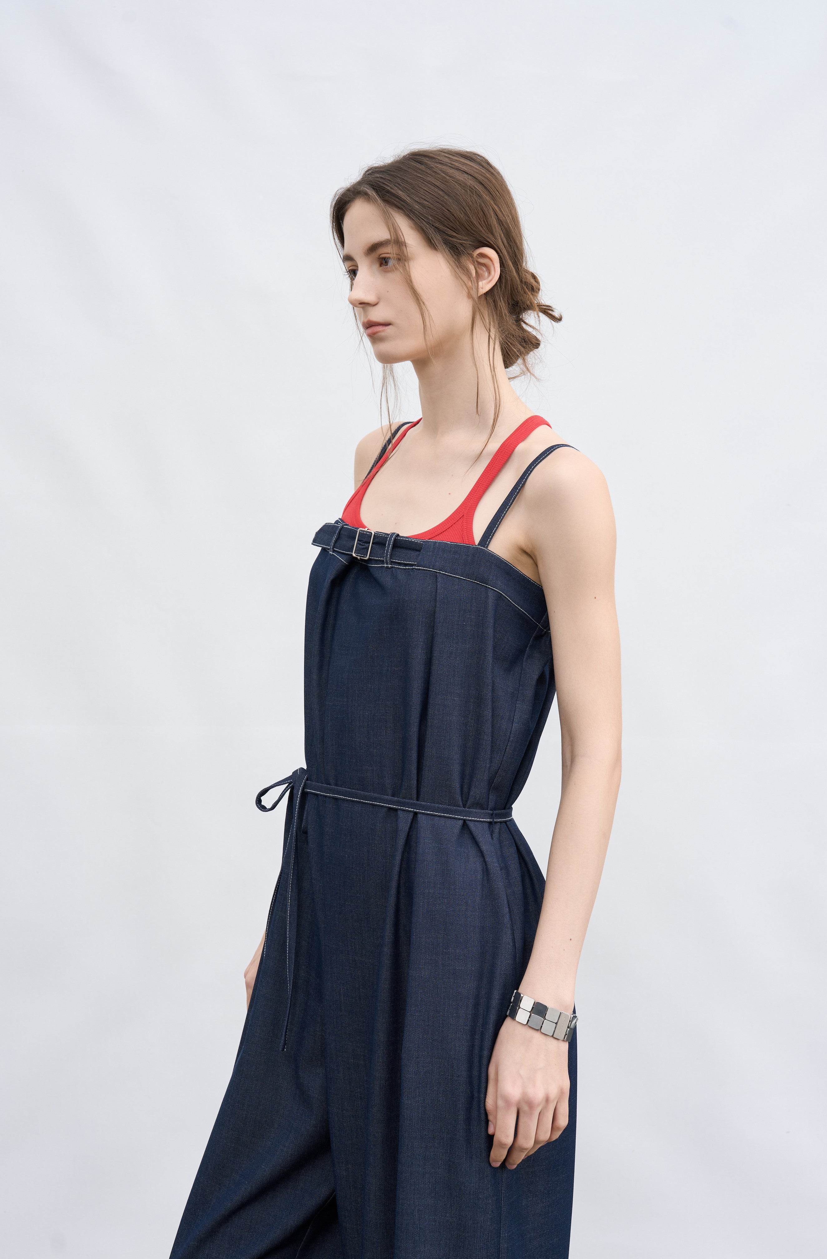 AIRY STITCH DENIM OVERALLS / 에어리 스티치 데님 오버롤