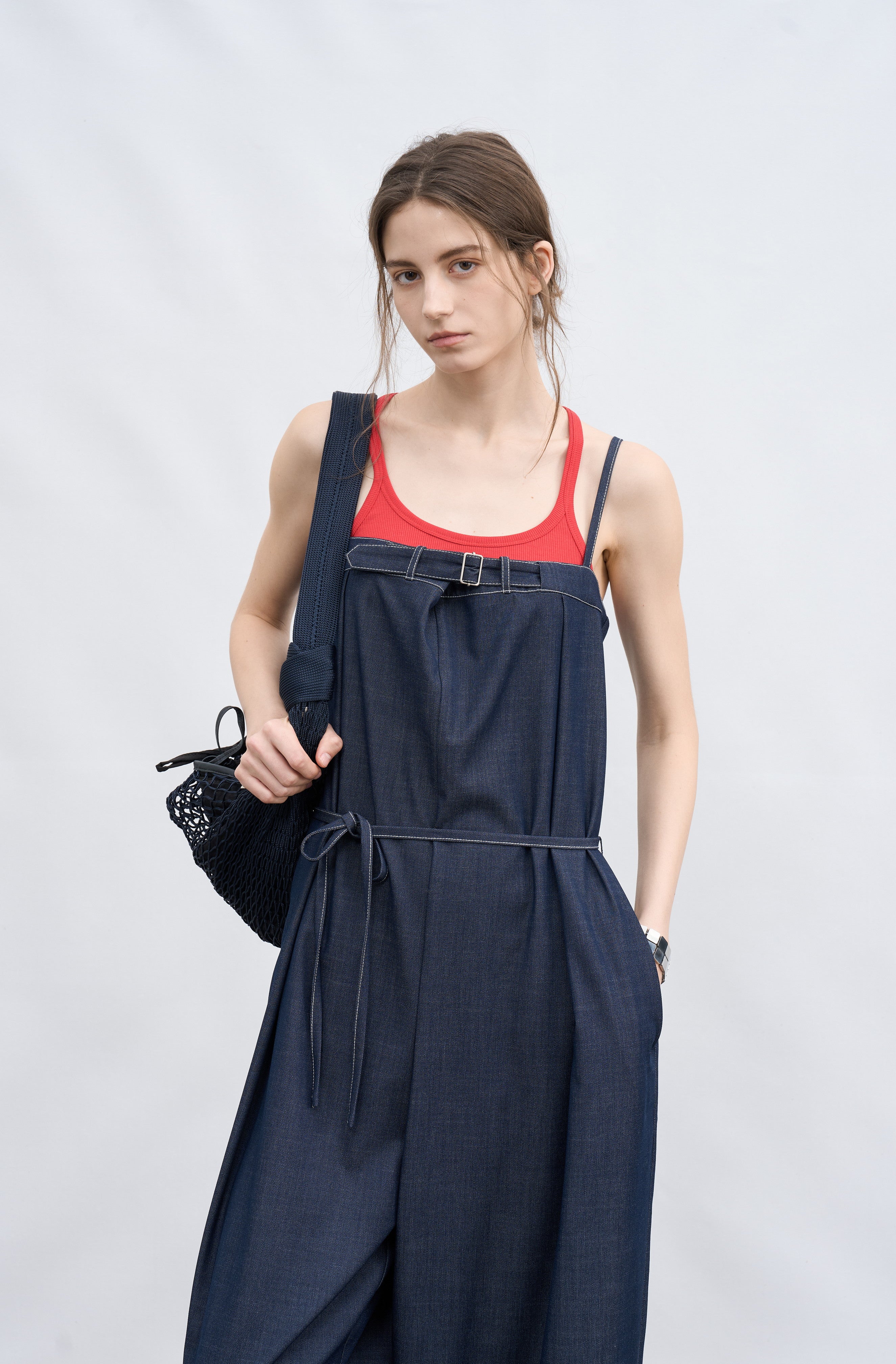 AIRY STITCH DENIM OVERALLS / 에어리 스티치 데님 오버롤