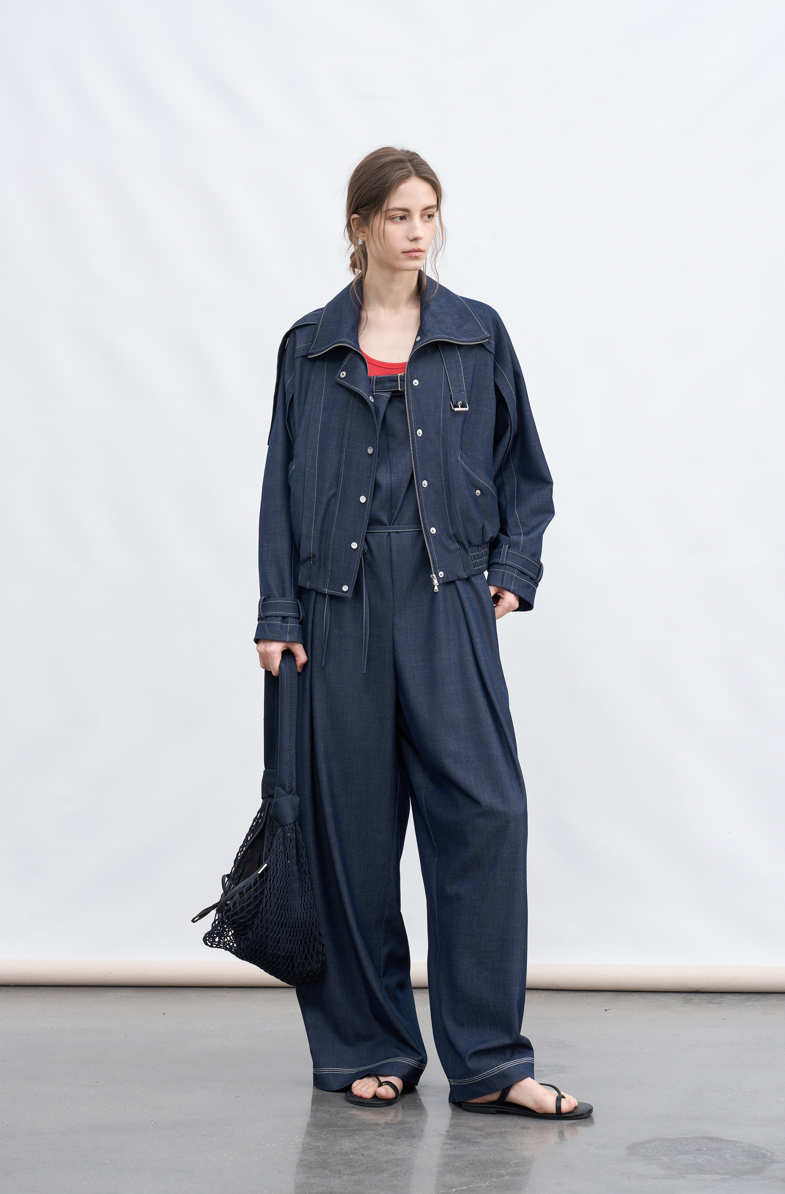 AIRY STITCH DENIM OVERALLS / 에어리 스티치 데님 오버롤