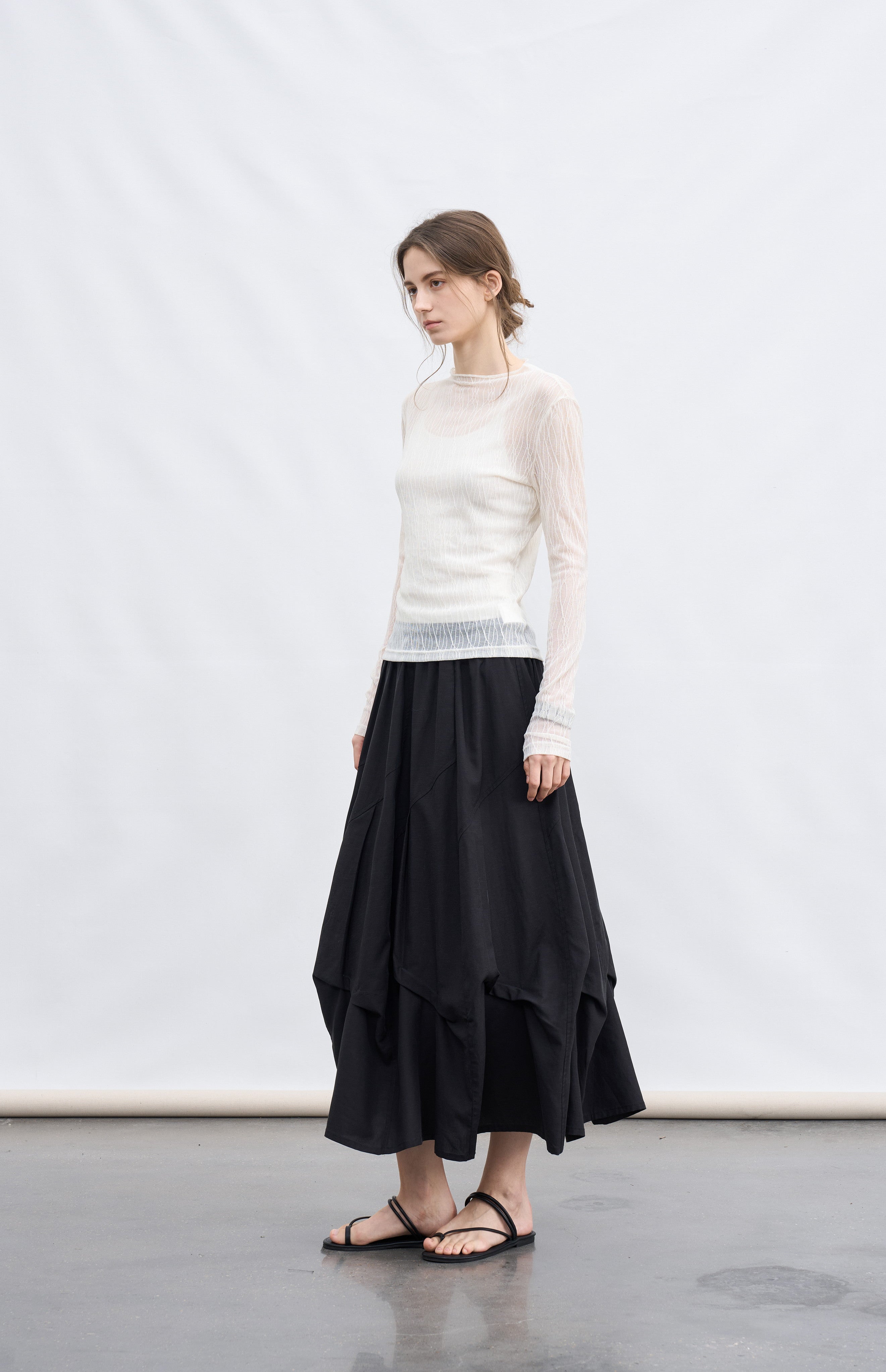 VOLUME TUCK PUFF SKIRT / 볼륨 턱 퍼프 스커트