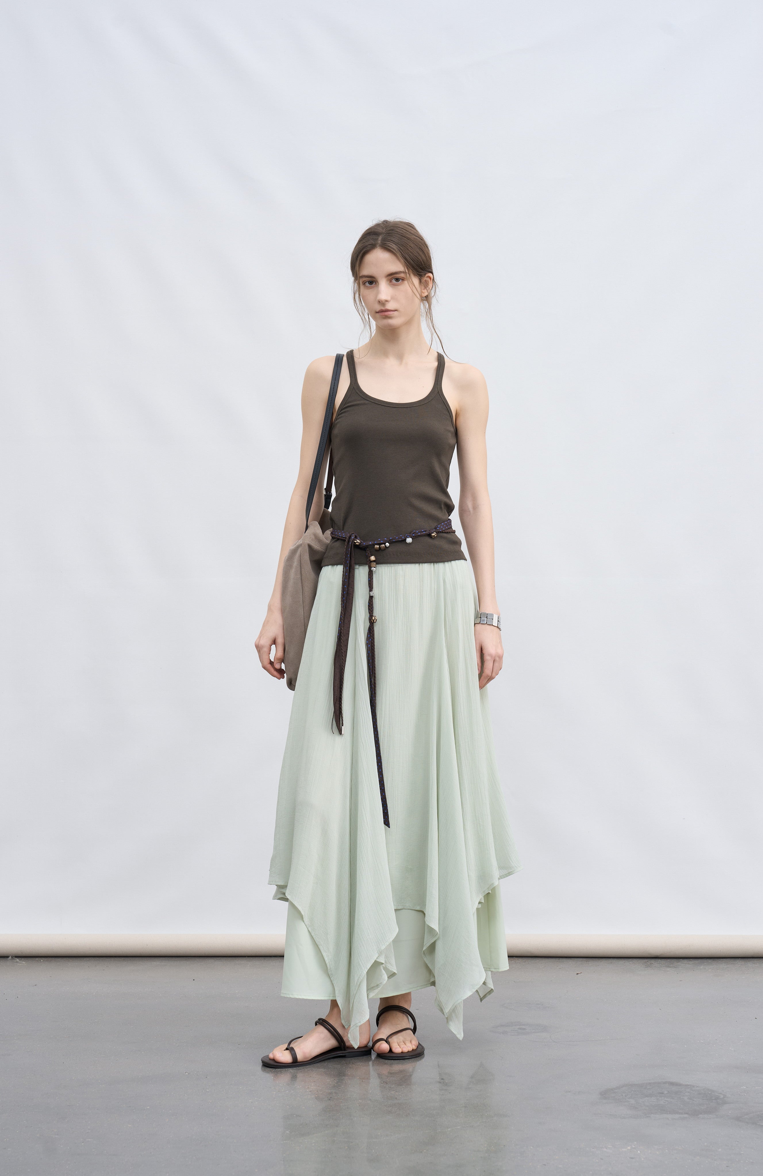 MIX FRILL CHIFFON SKIRT / 믹스 프릴 쉬폰 스커트