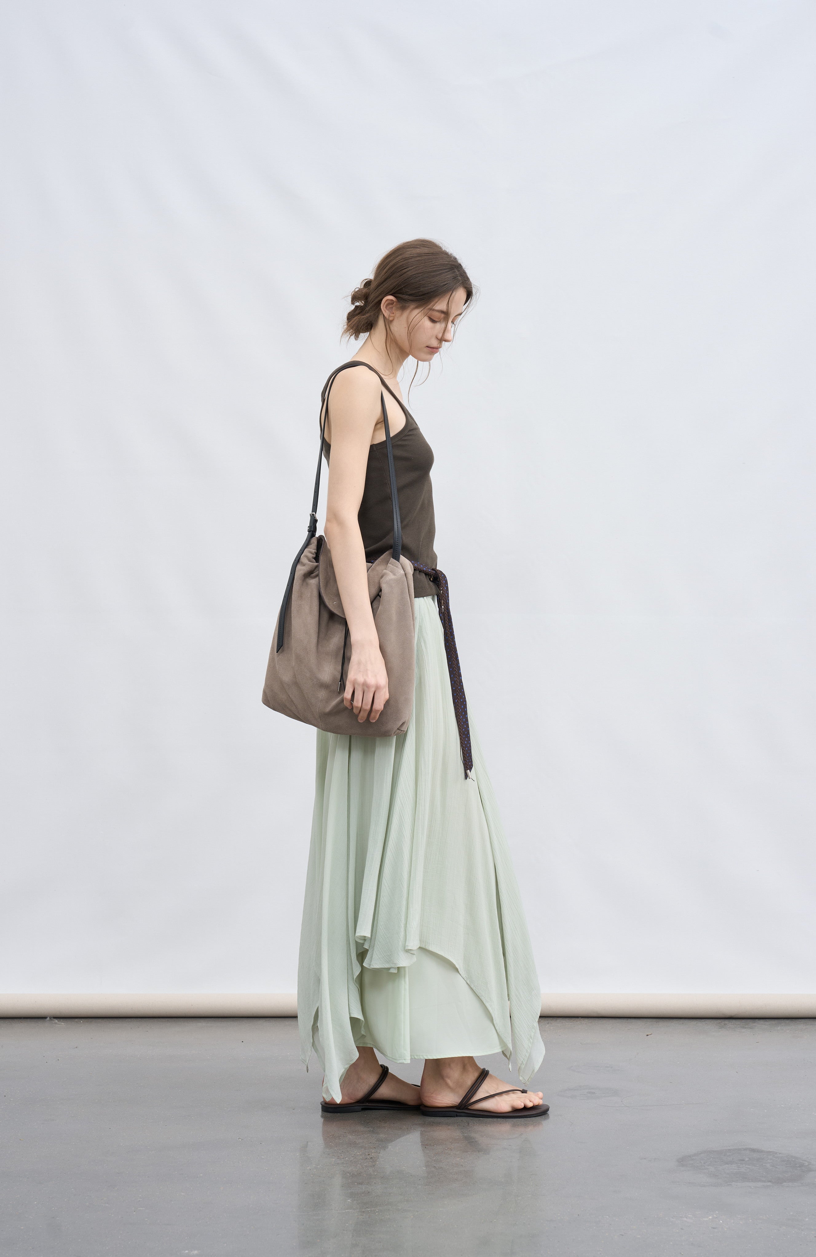 MIX FRILL CHIFFON SKIRT / 믹스 프릴 쉬폰 스커트
