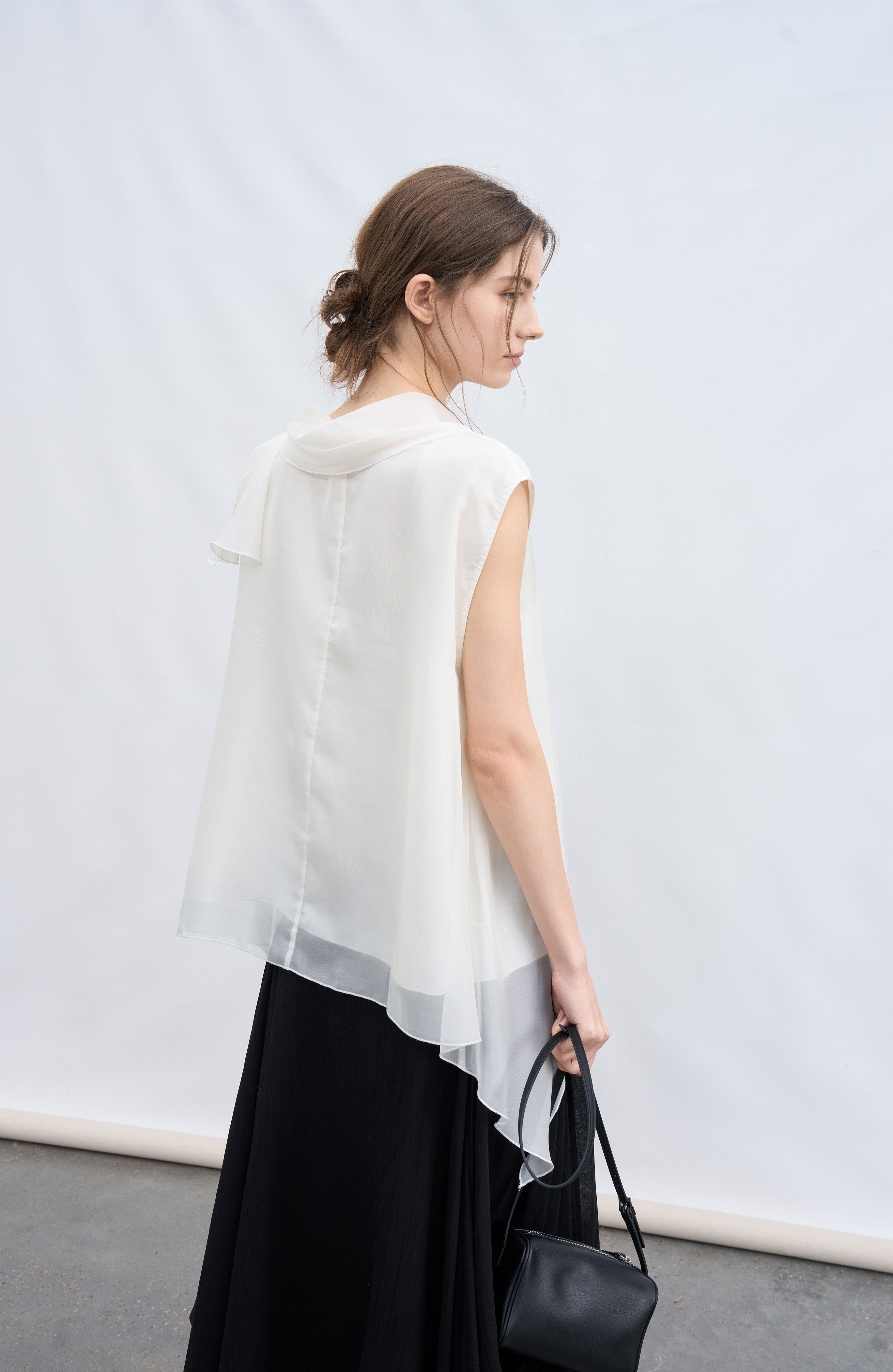 SHEER VEIL LAYERED BLOUSE