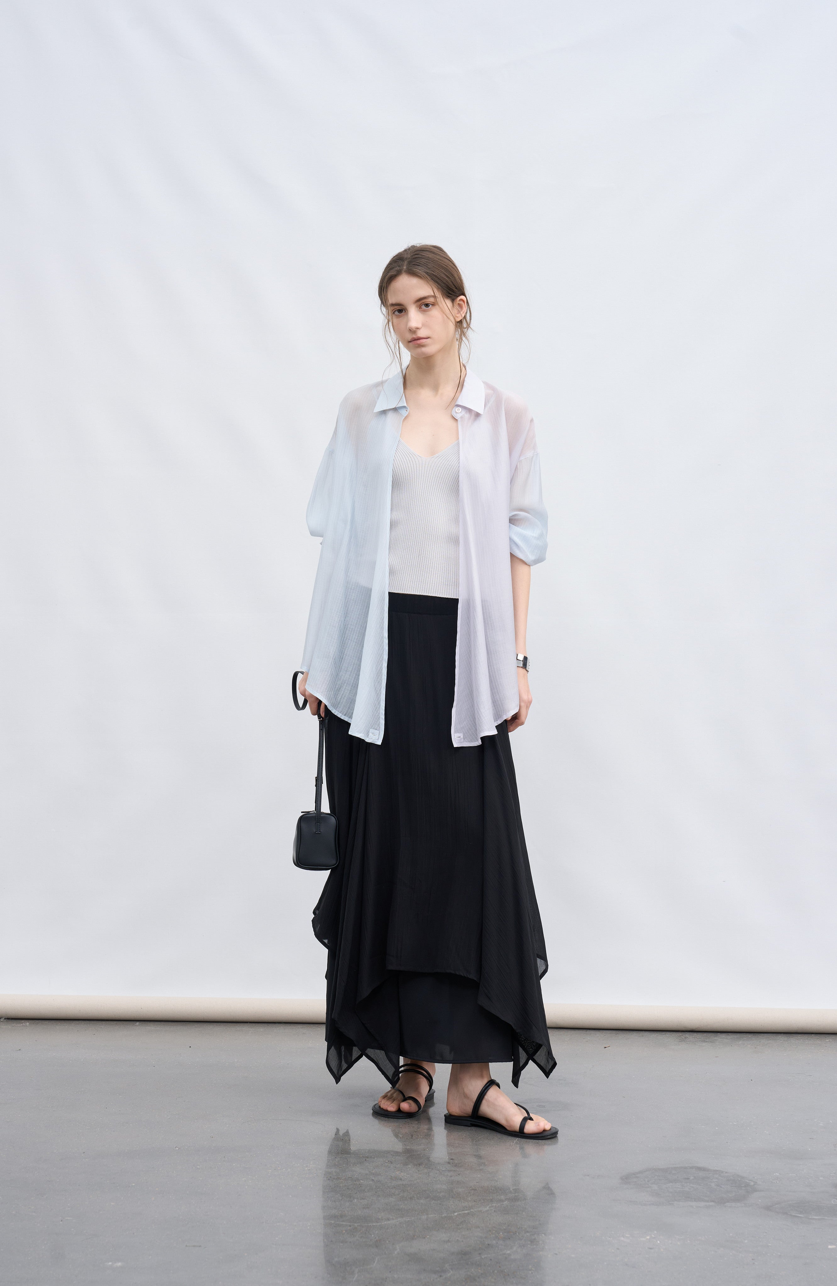 MIX FRILL CHIFFON SKIRT / 믹스 프릴 쉬폰 스커트