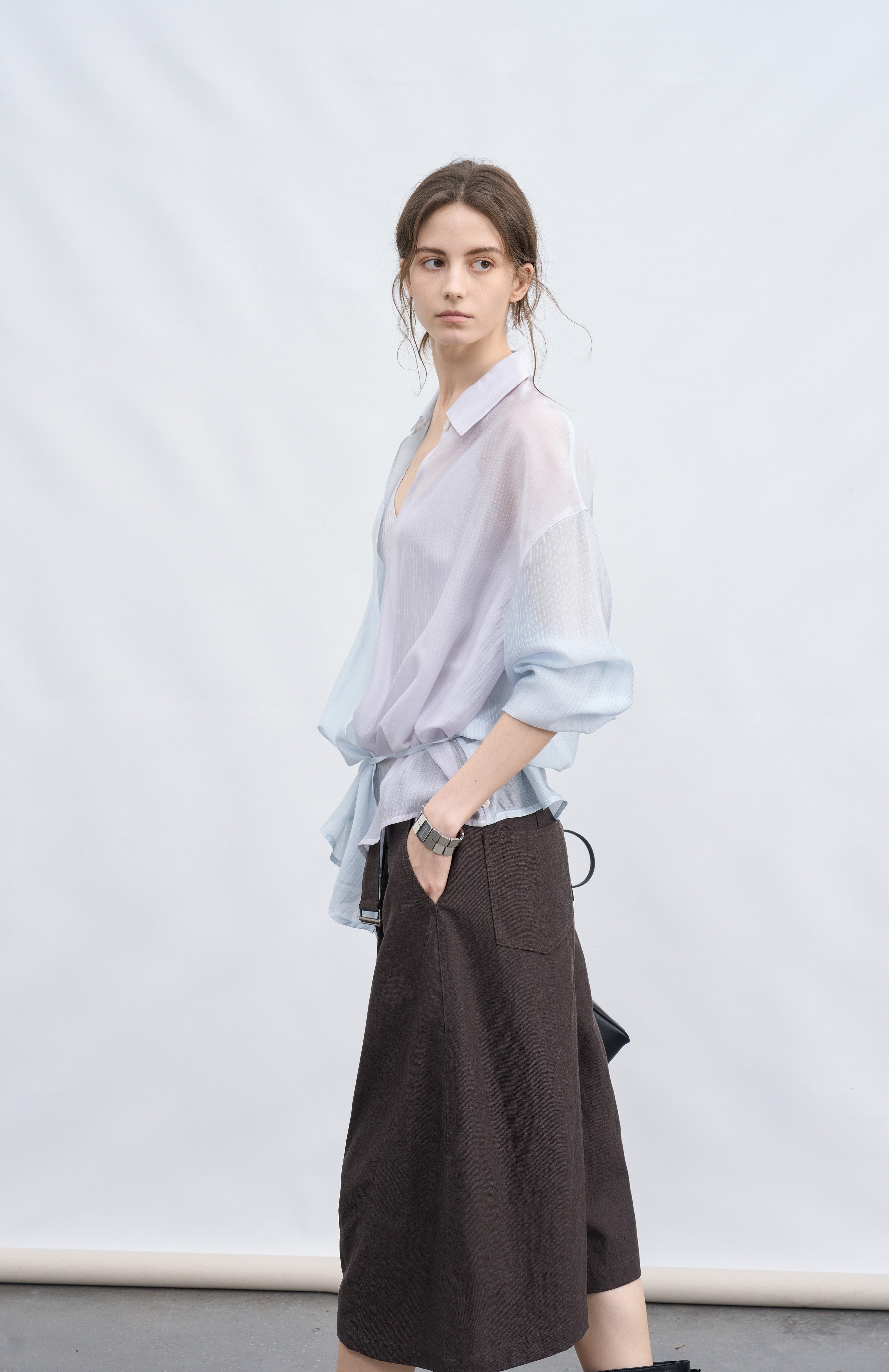 AQUA TONE STRING SHIRT / アクアトーンストリングシャツ