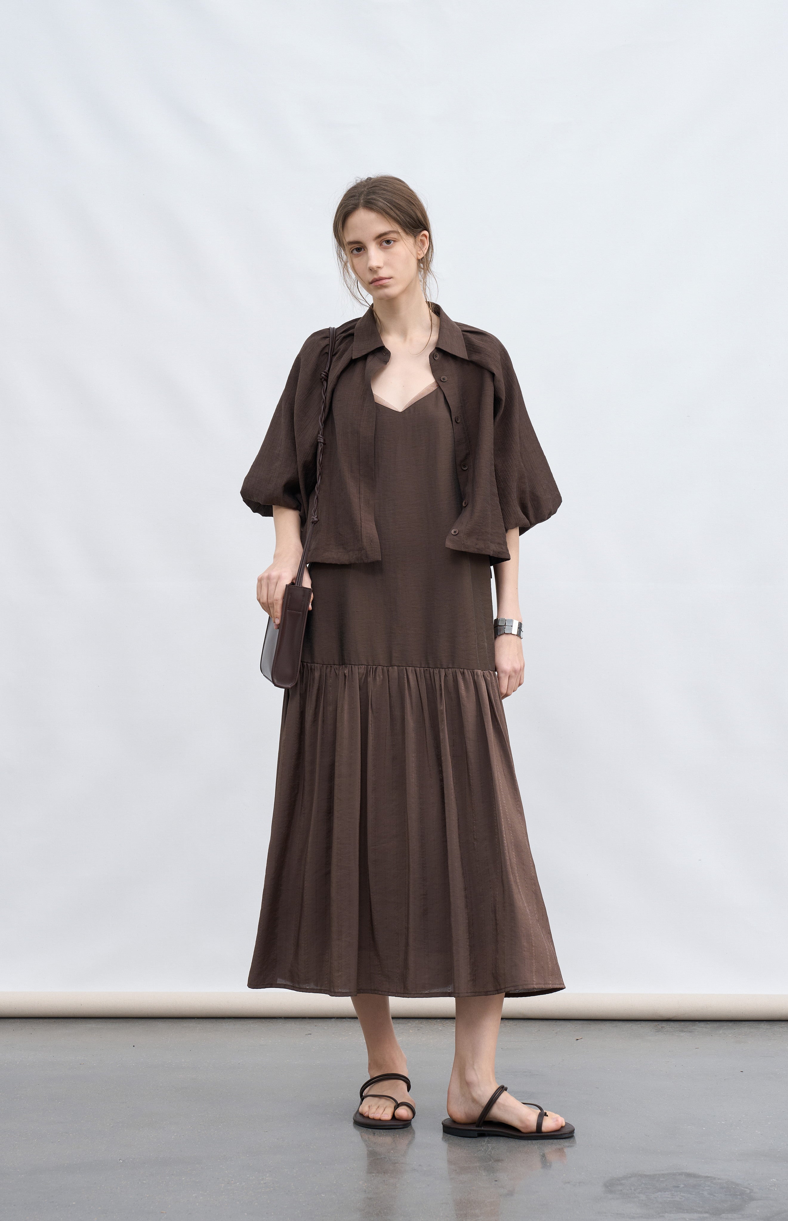 FLOW TEXTURE DOCKING DRESS