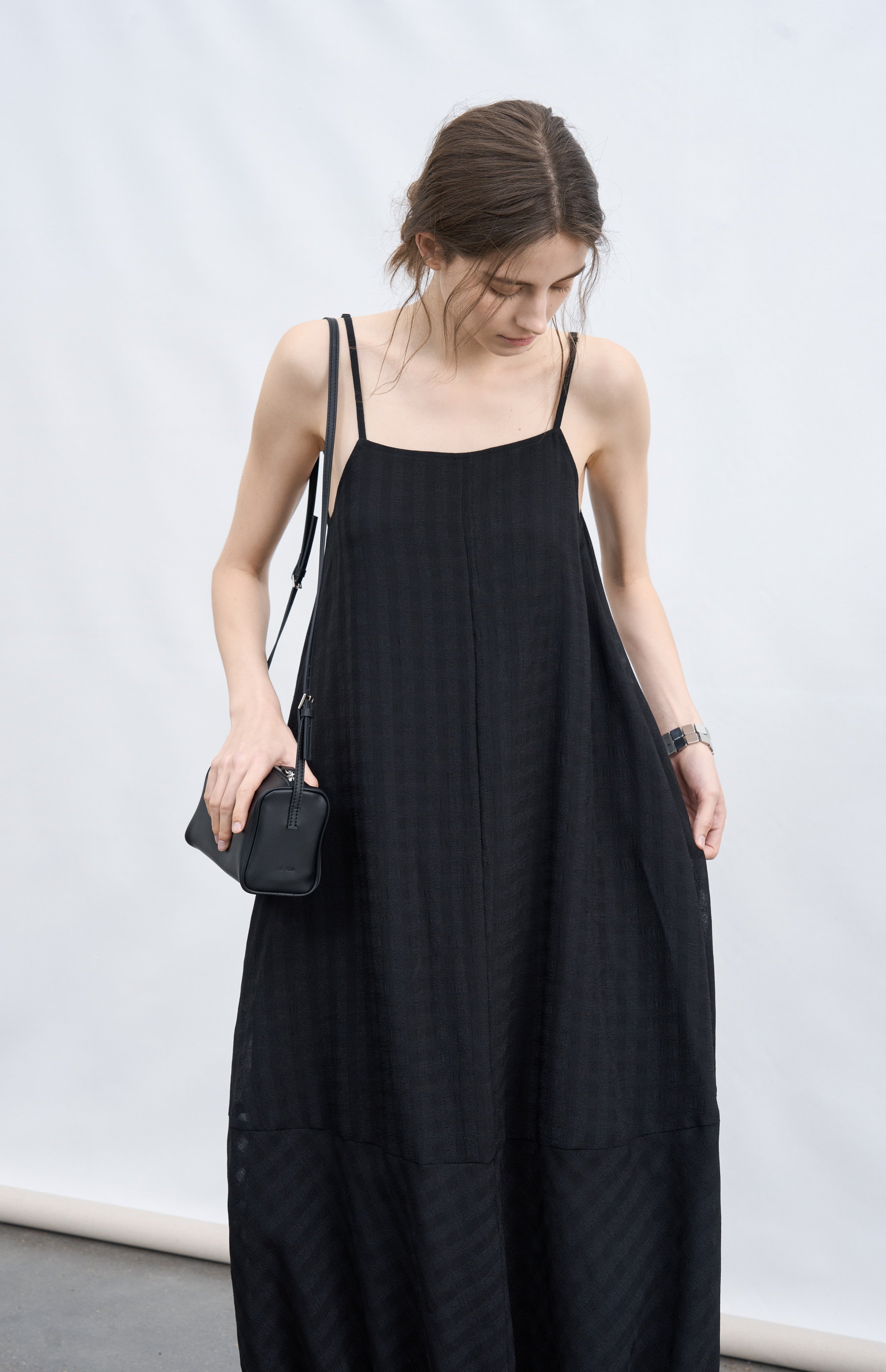 BALLOON GATHER CHECK DRESS / 벌룬 개더 체크 드레스