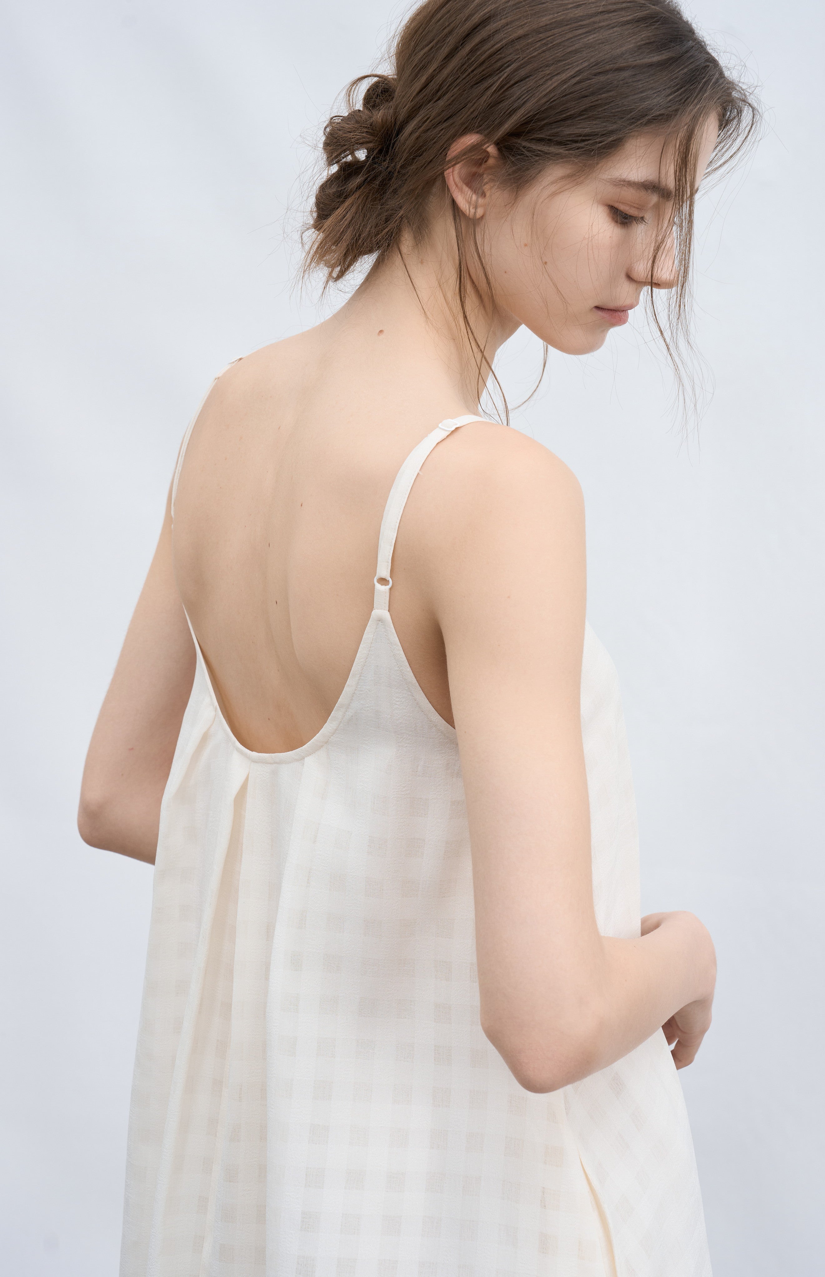 BALLOON GATHER CHECK DRESS / 벌룬 개더 체크 드레스