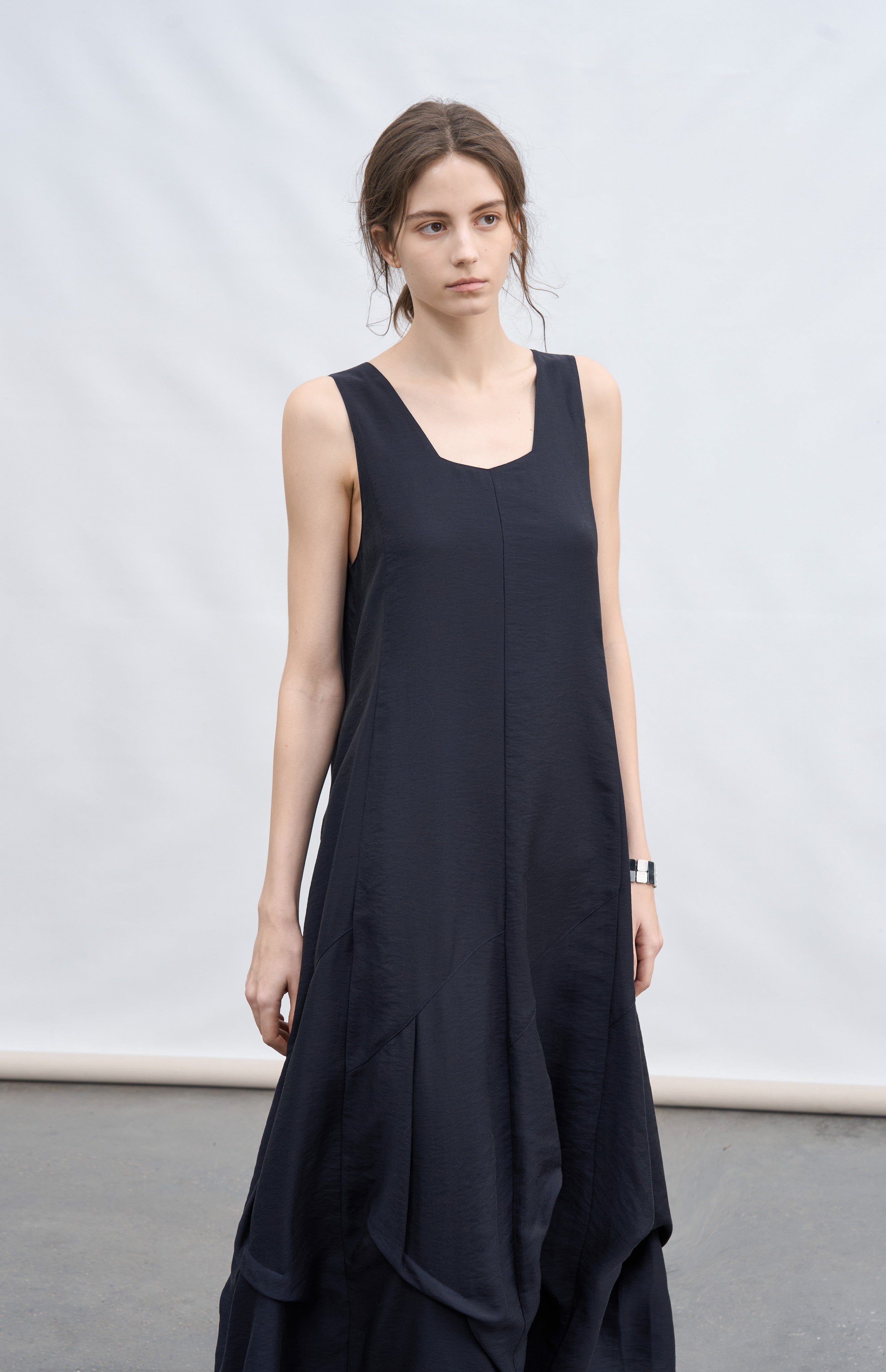 RANDOM TUCK PUFF DRESS / 랜덤 턱 퍼프 원피스