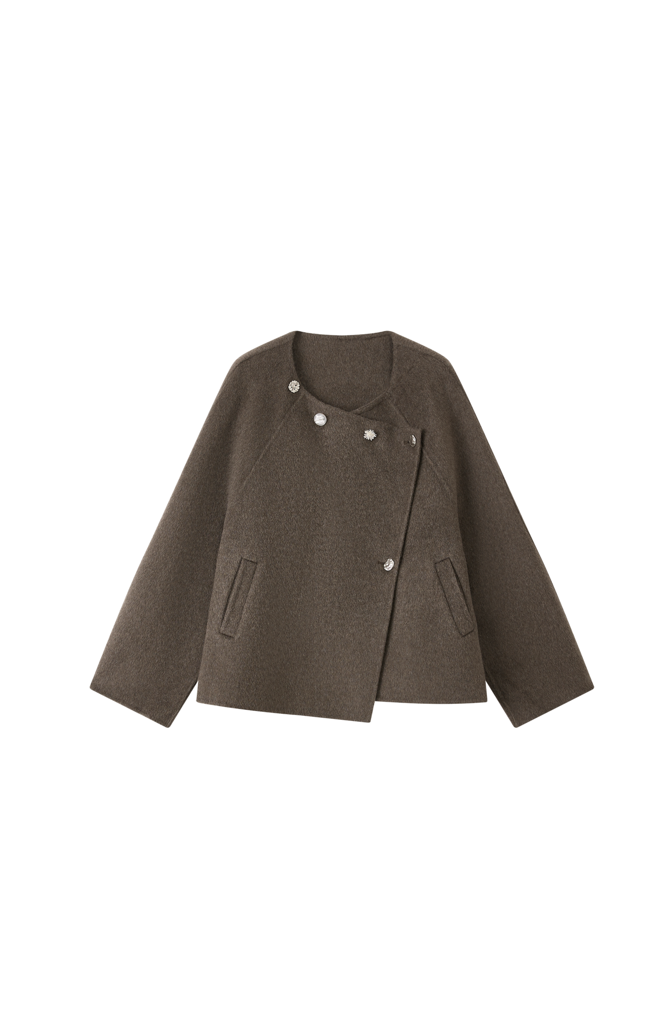 ASSORTED BUTTON WOOL COAT