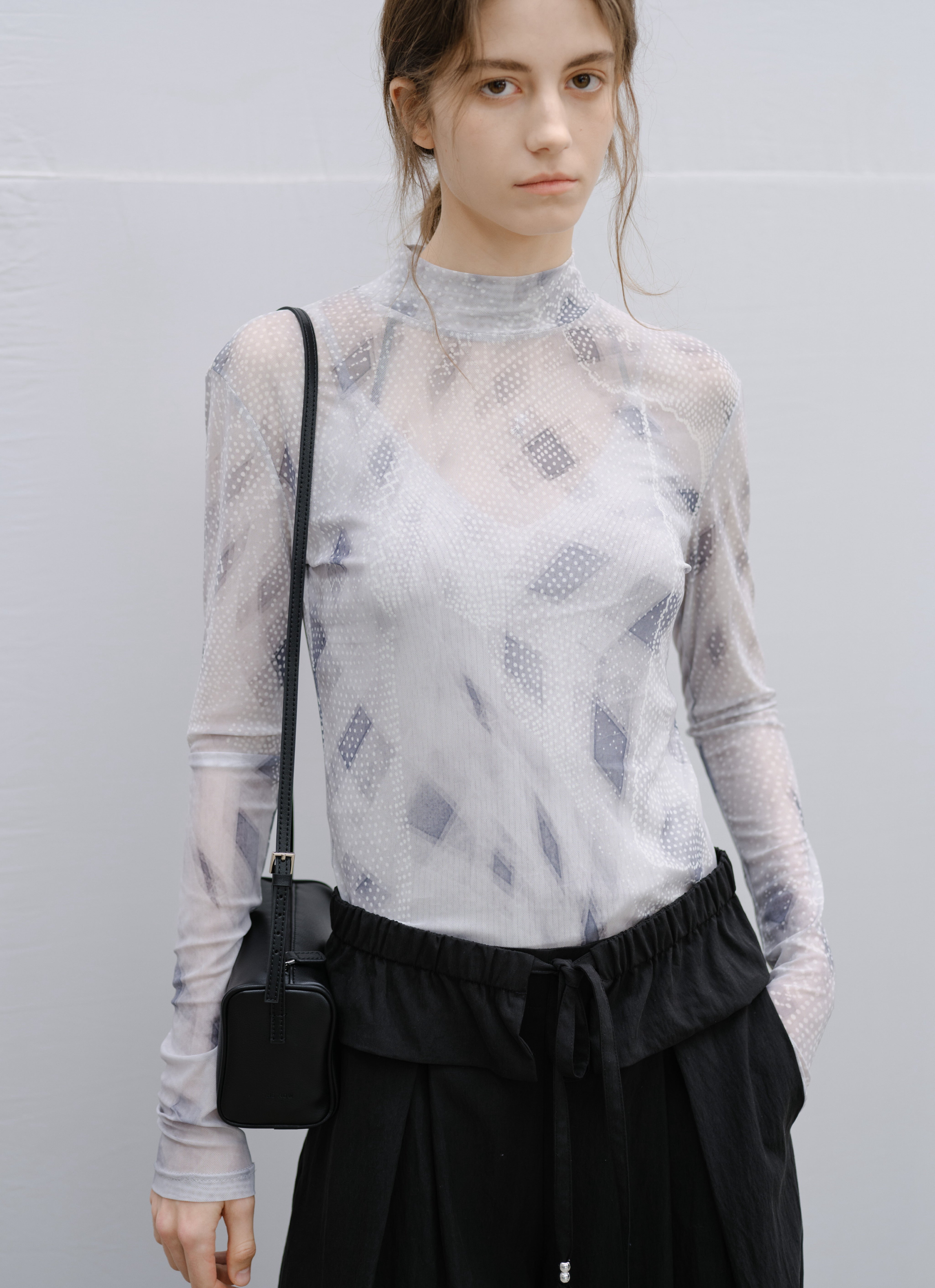 GRID DESIGN SHEER TOP / グリッドデザインシアートップ
