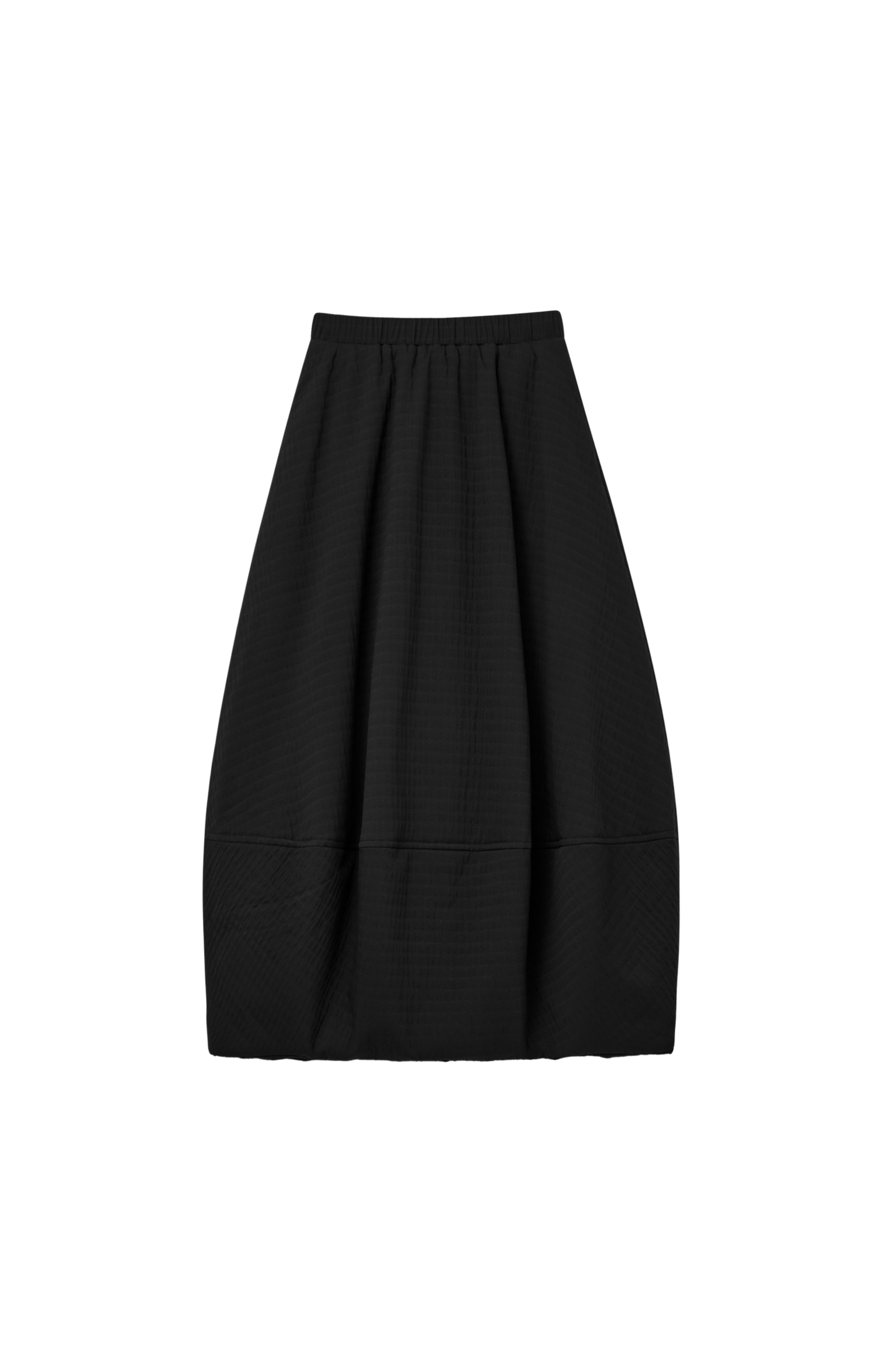 JACQUARD GRID BALLOON SKIRT