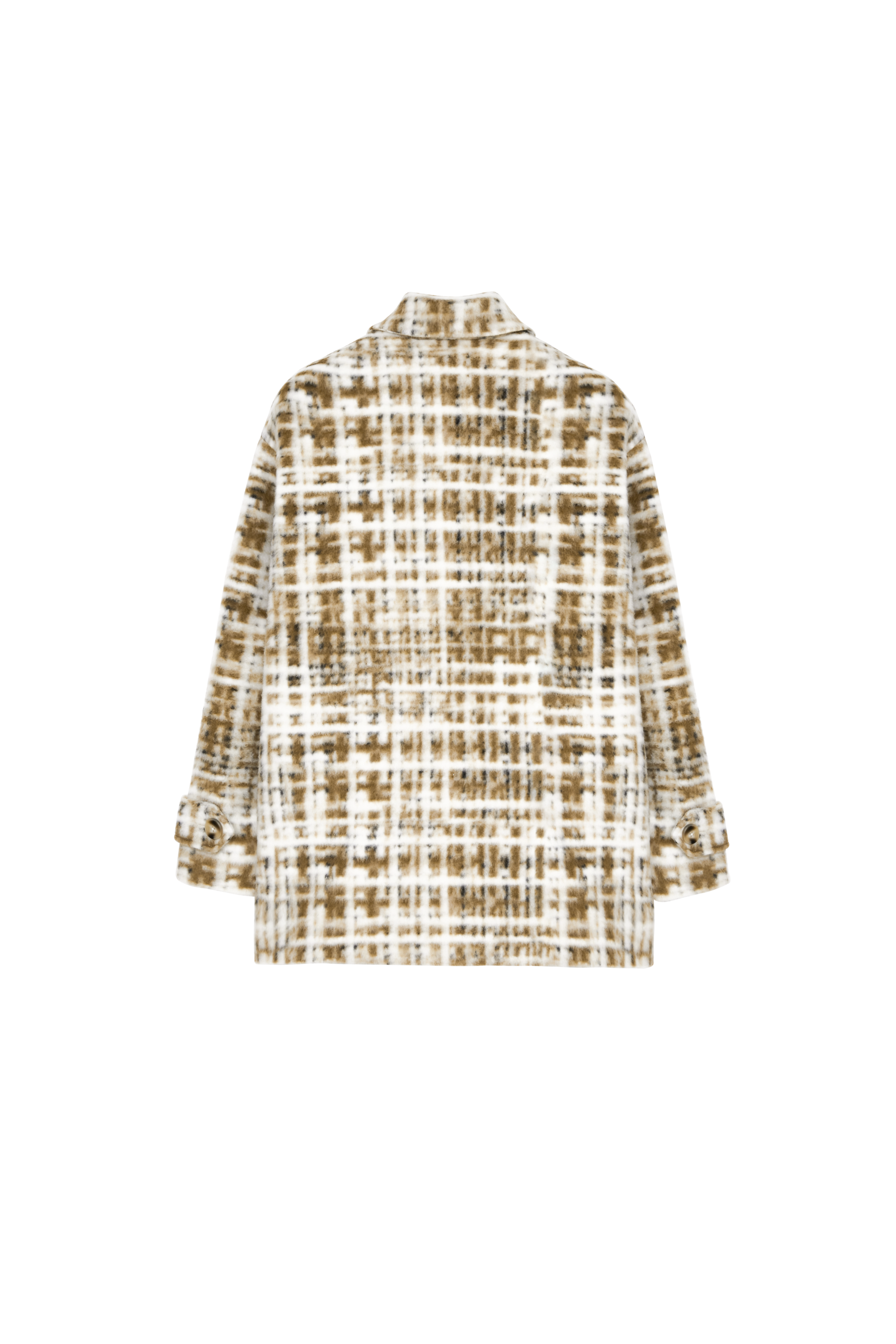 HAZY PLAID DESIGN SOFT JACKET