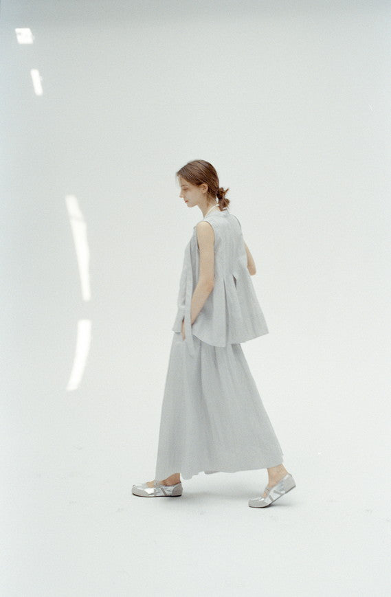 DRY CRINKLE SMOOTH BLOUSE / ドライクリンクルスムースブラウス