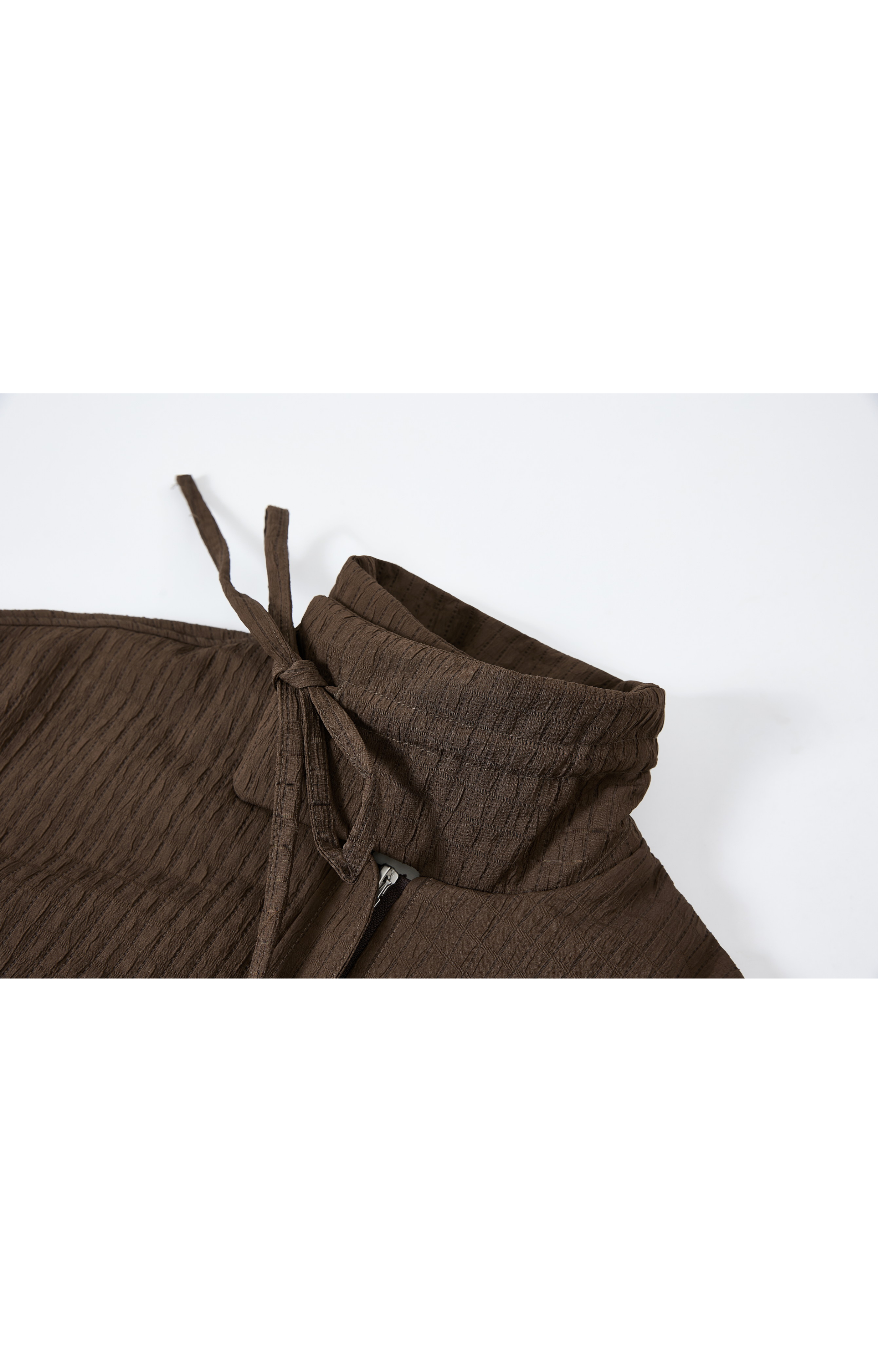 JACQUARD GRID BALLOON BLOUSON