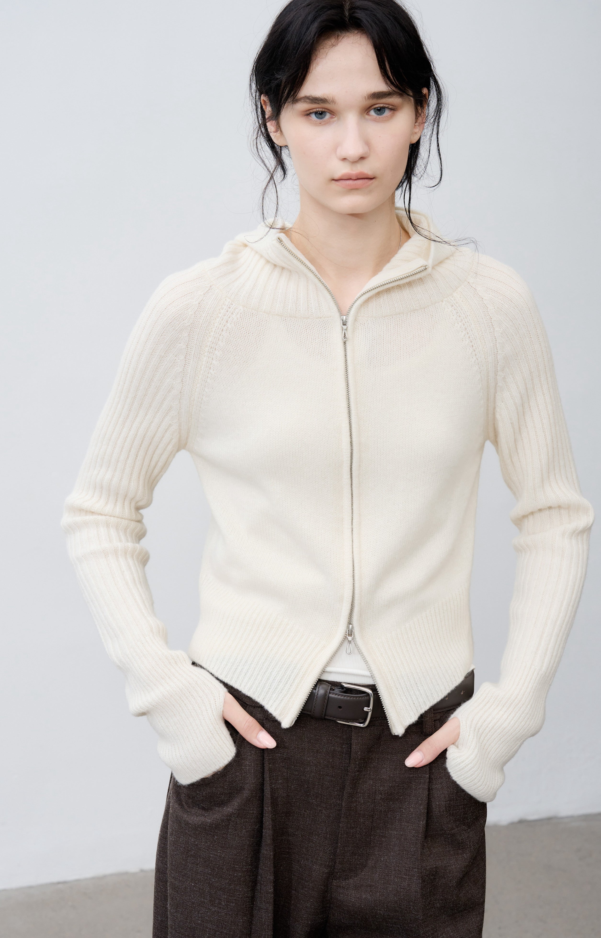 ZIP FIT WOOL CARDIGAN / ジップフィットウールカーディガン