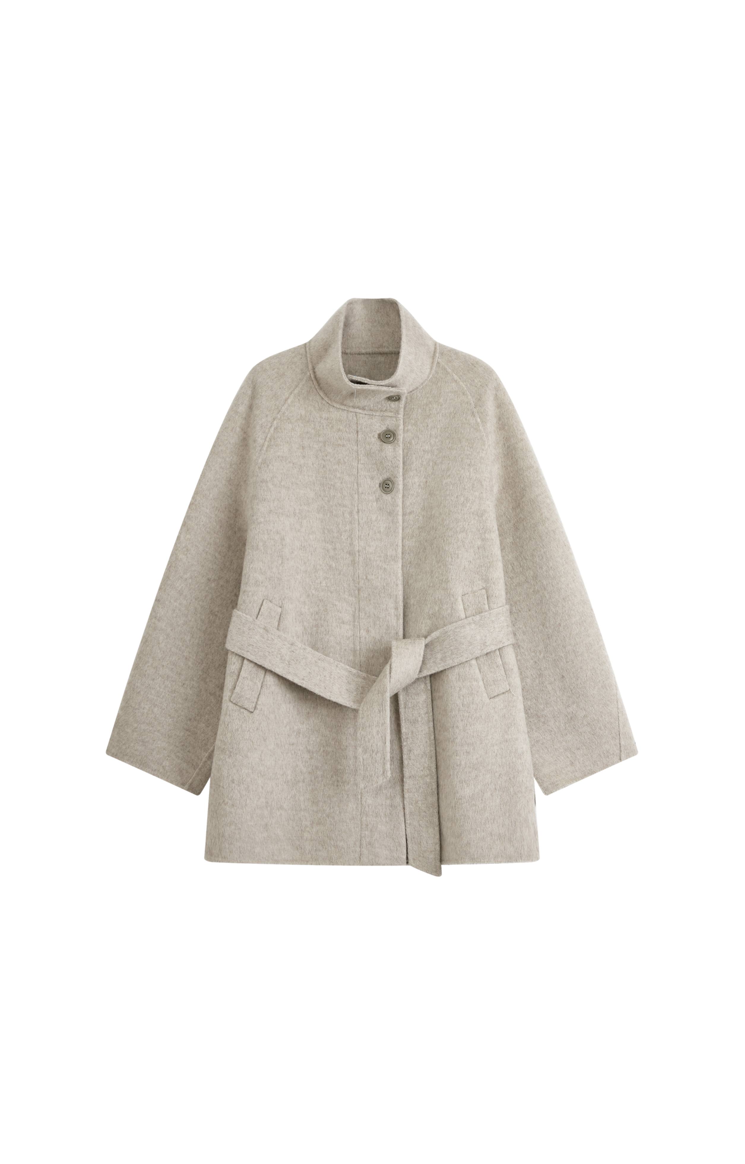 FEATHER WOOL MIDI COAT / Feather wool midi coat